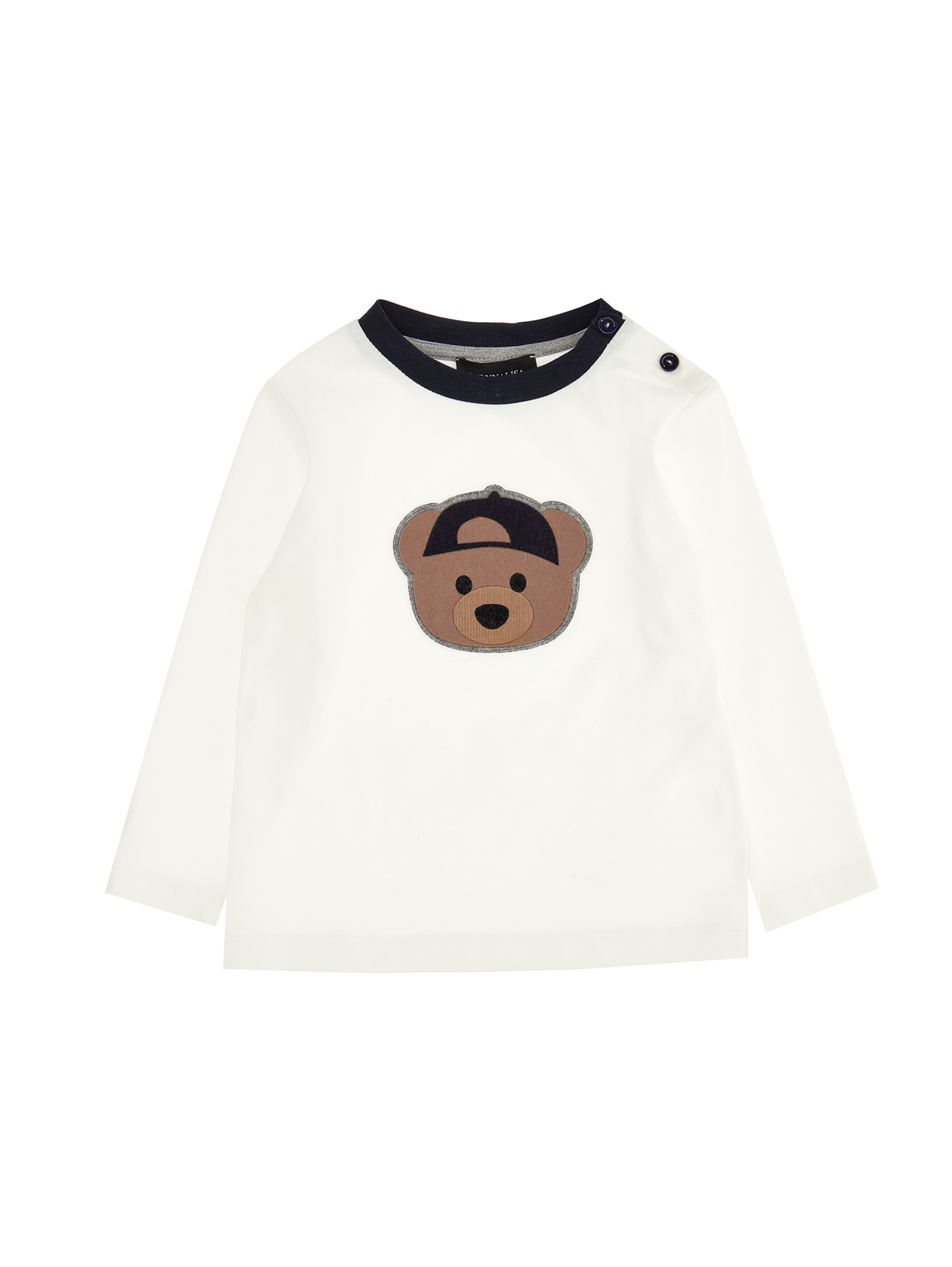 Monnalisa T-shirt jersey maniche lunghe orsetto