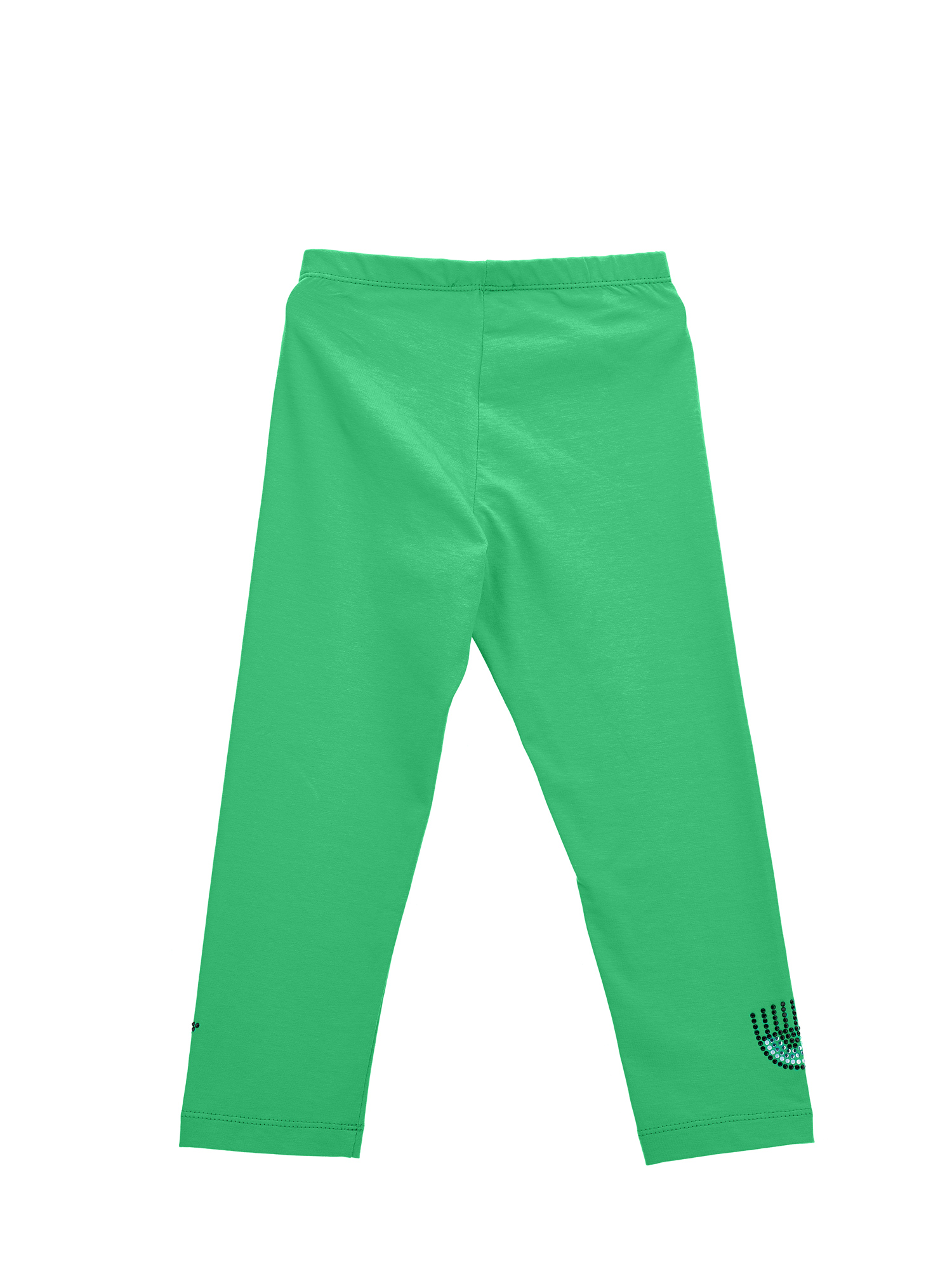 Shop Chiara Ferragni Eyestar Cotton Leggings In Bright Green