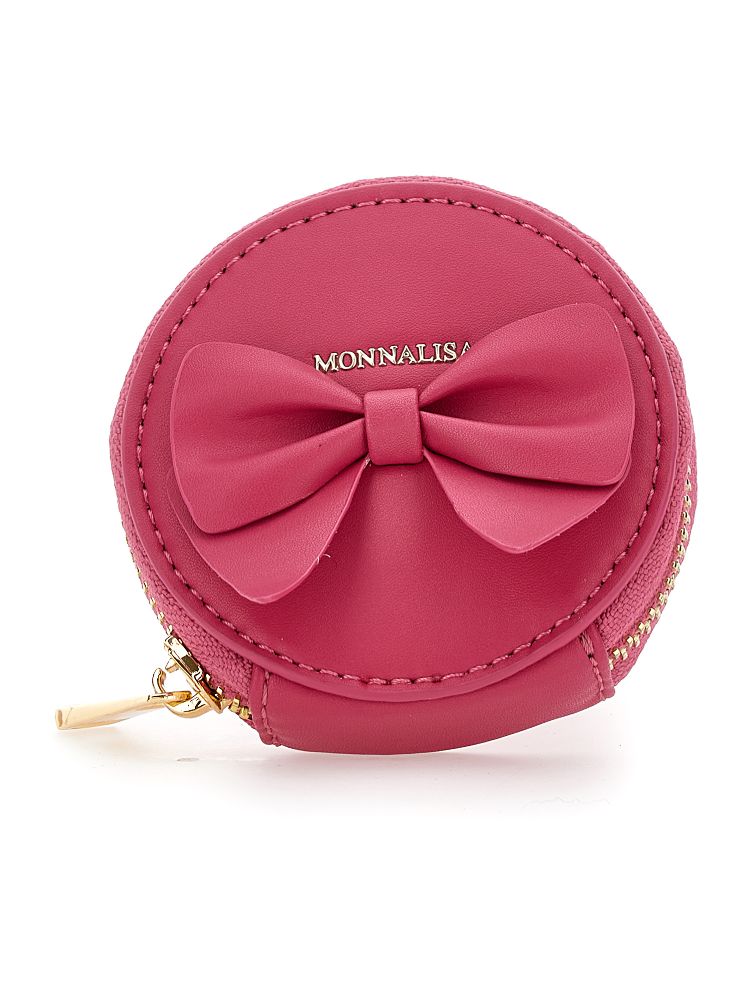 Monnalisa Regenerated Leather Bracelet Purse In Fuchsia