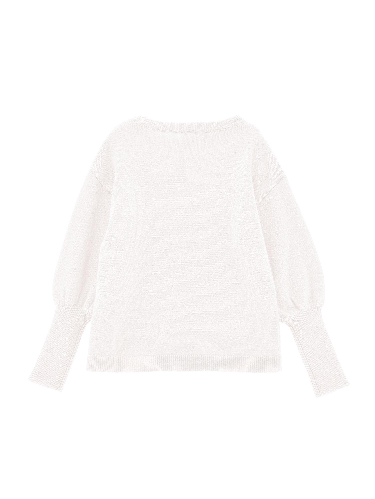 Monnalisa Soft Basic Sweater In Cream
