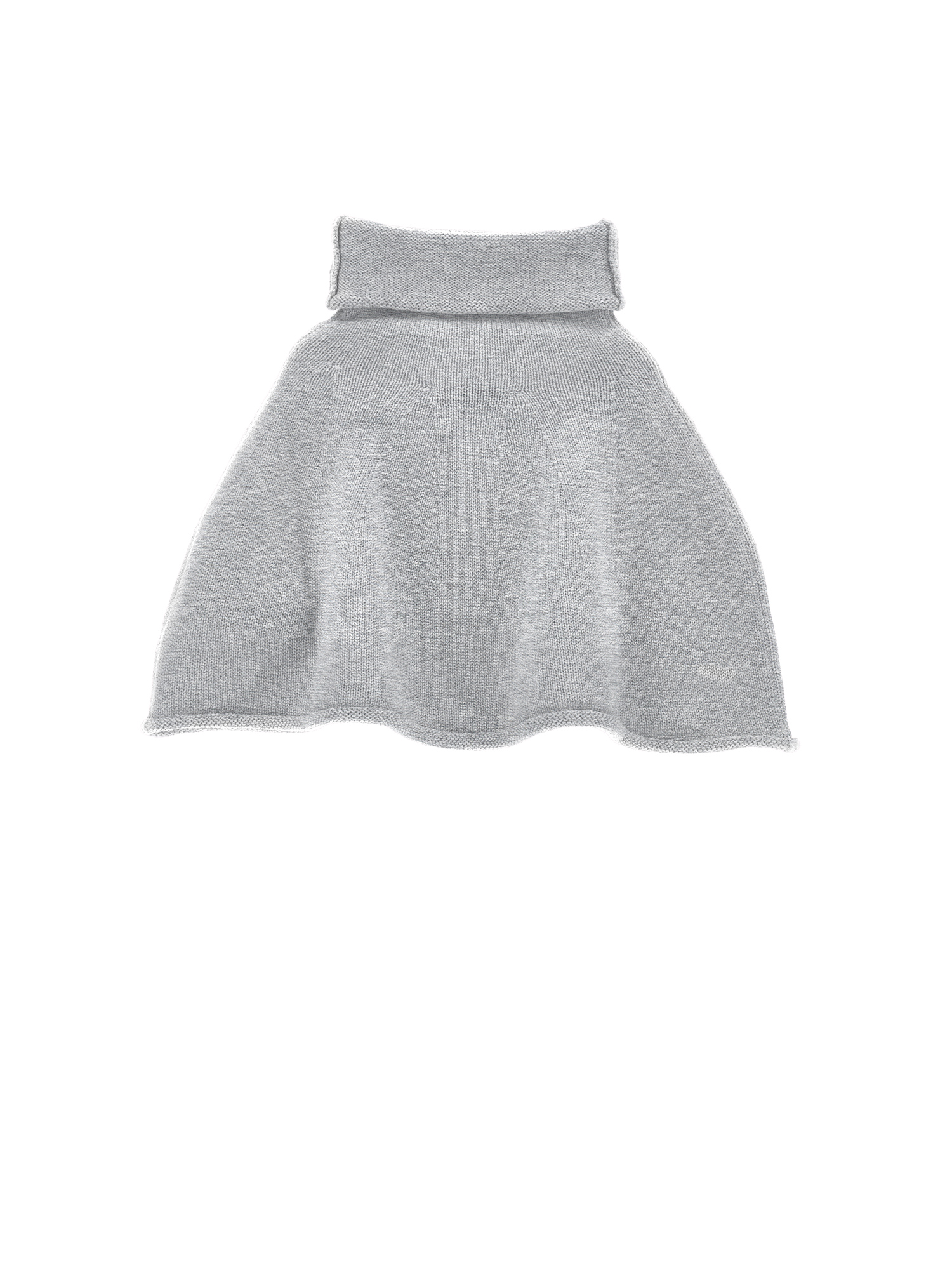 Monnalisa Knitted Cape In Grey