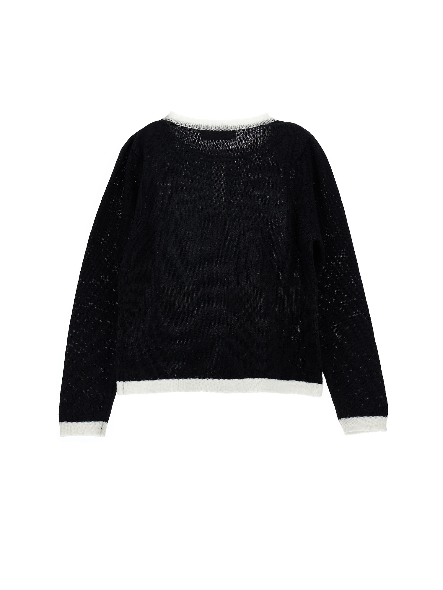 Monnalisa Girls Black Wool Cardigan In Black