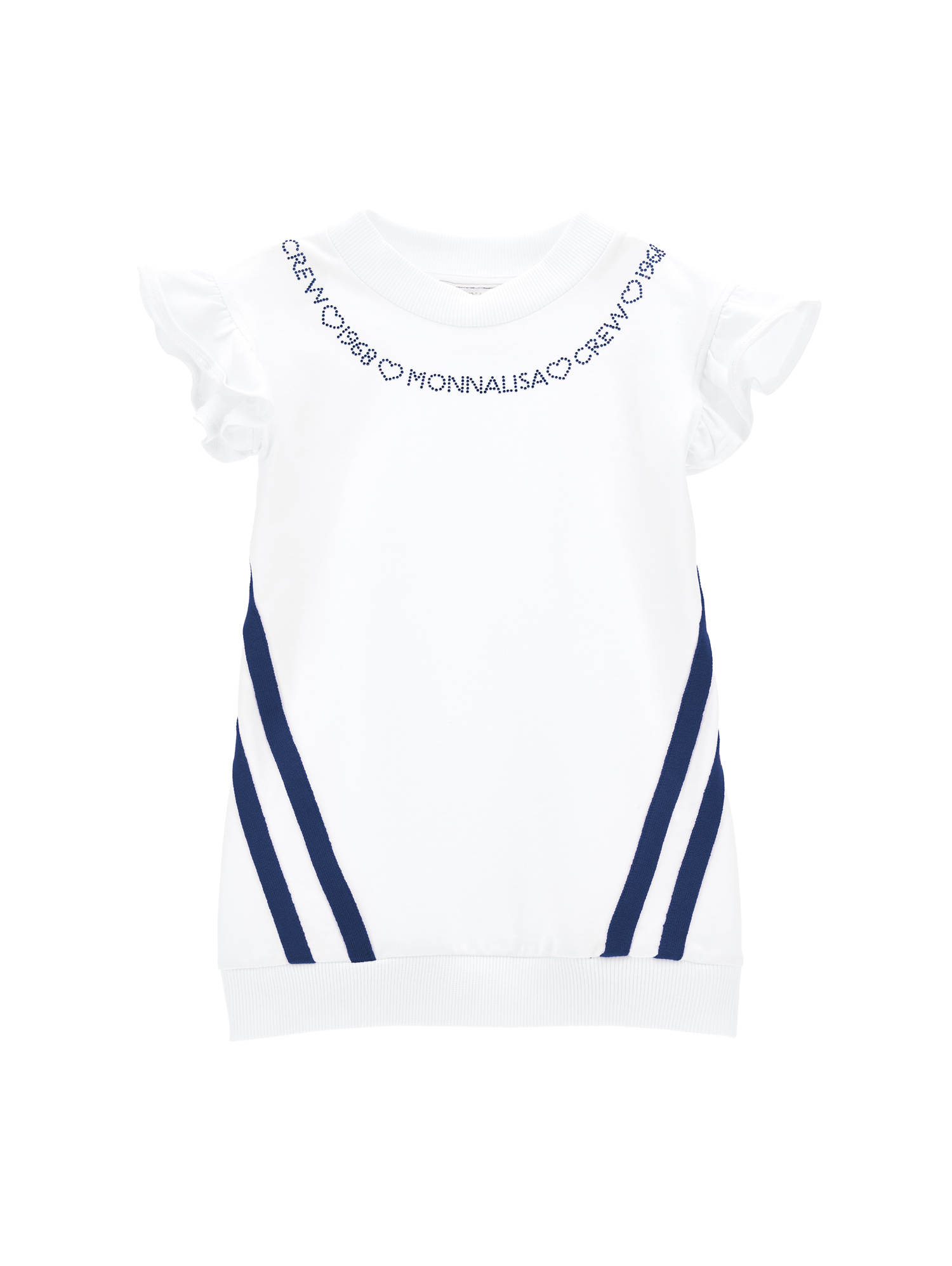 Monnalisa Kids'   Sporty Sweatshirt Dress In White