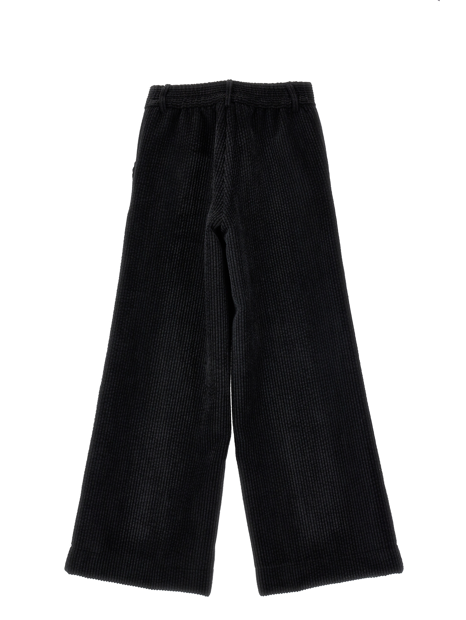 Monnalisa Velvet Corduroy Trousers In Black