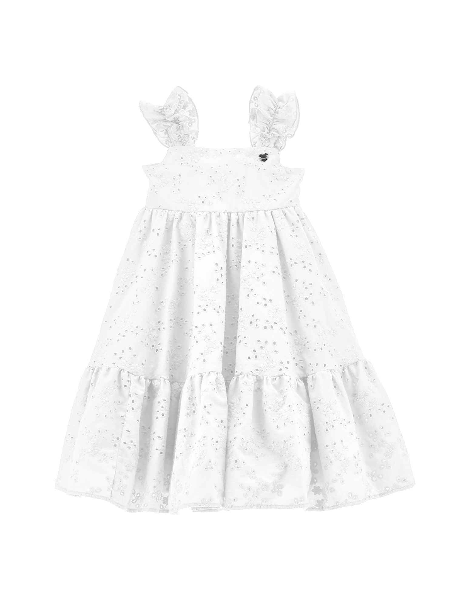 Monnalisa Broderie Anglaise Lace Sundress In White