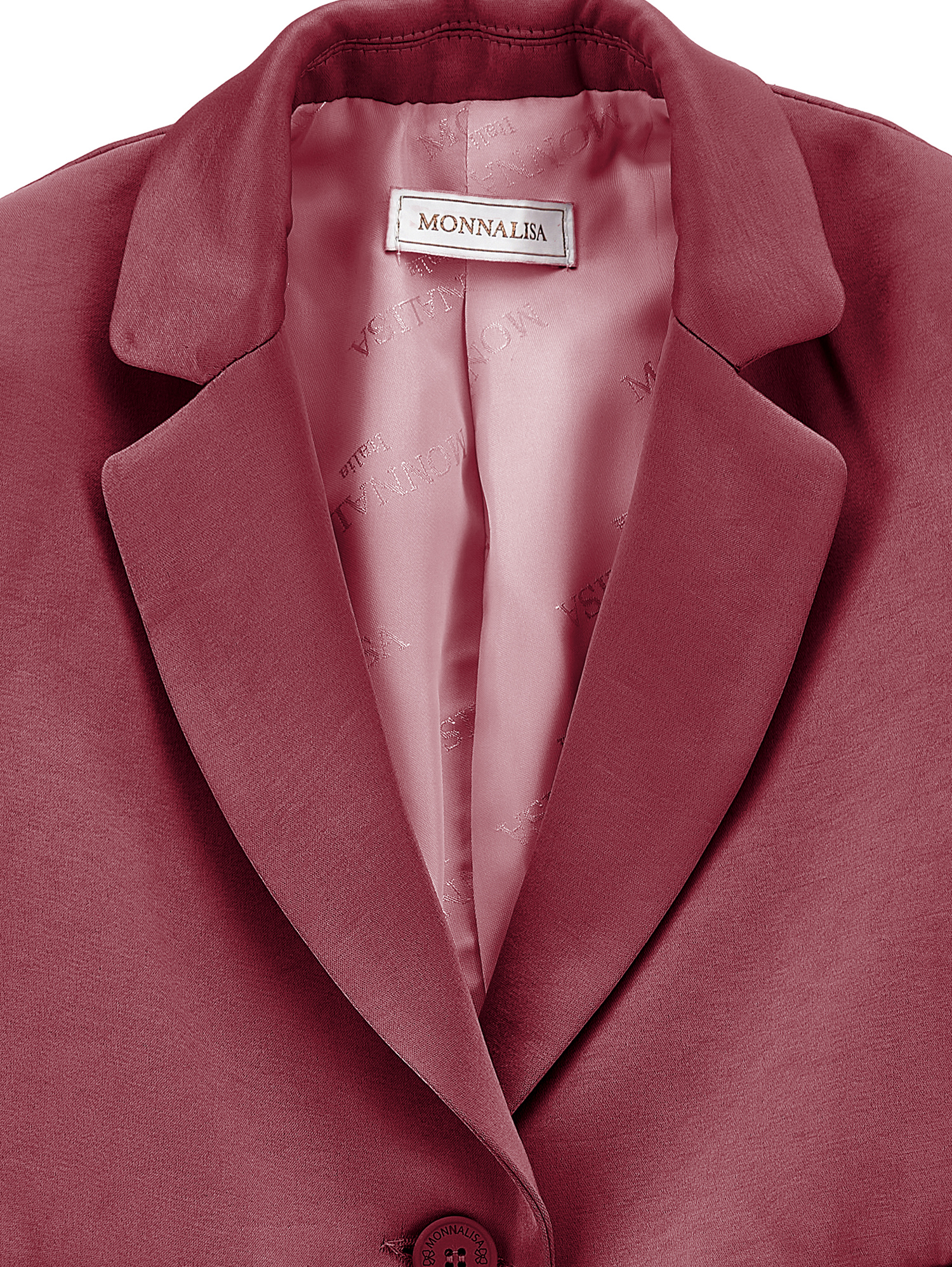 Monnalisa Satin-lined Jacket In Plum