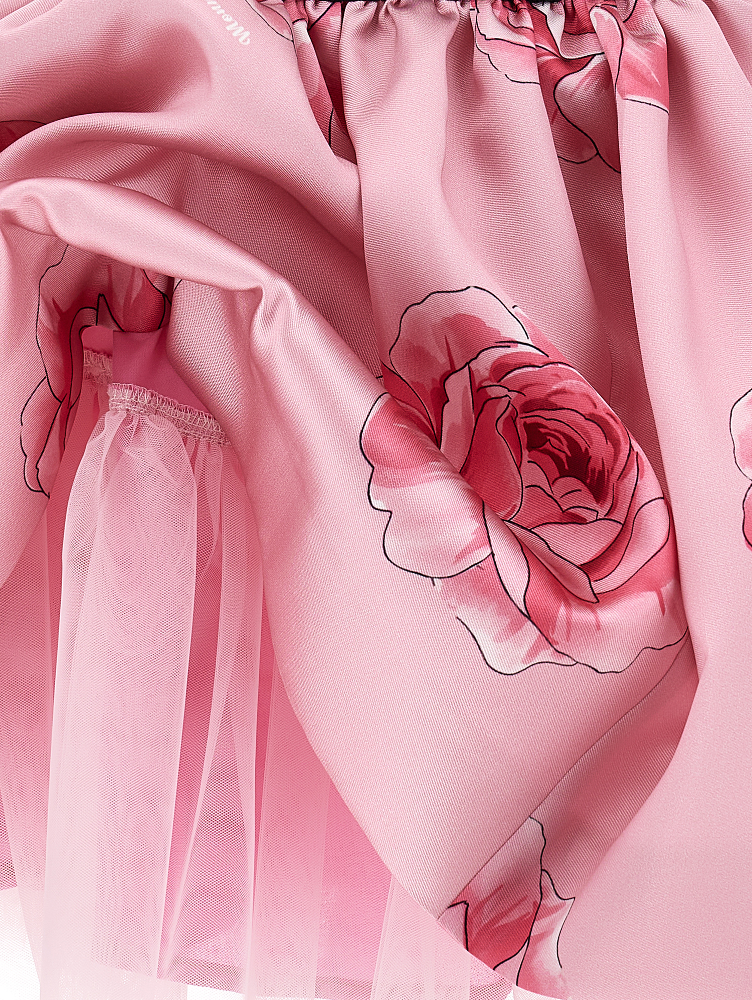 Monnalisa Floral Skirt In Rosa Fairy Tale