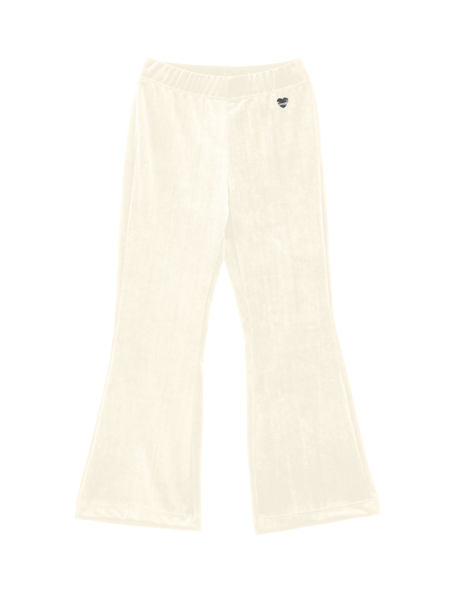 Monnalisa Warp-knit Chenille Trousers In Cream