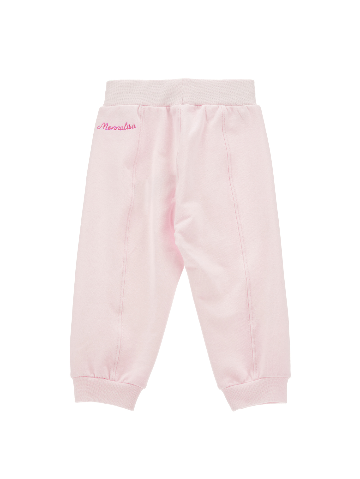 Monnalisa Printed Cotton Sweatshirt & Sweatpants In Rosa Fairy Tale