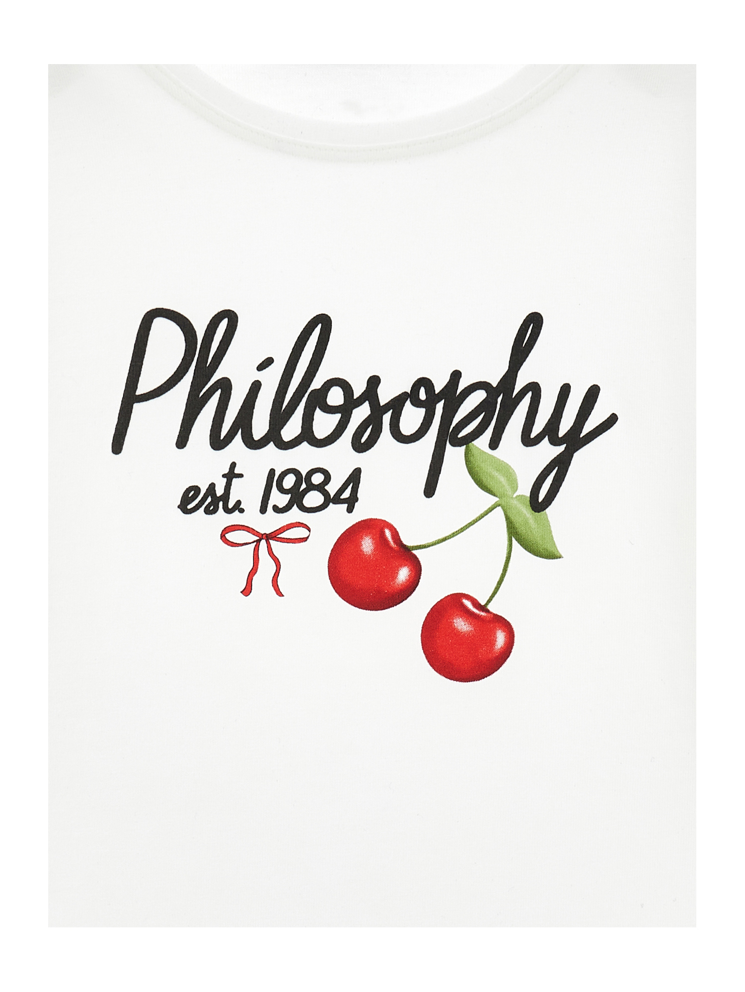 Philosophy Di Lorenzo Serafini Philosophy Kids  T-shirt With 'philosophy' And Cherry Print In White