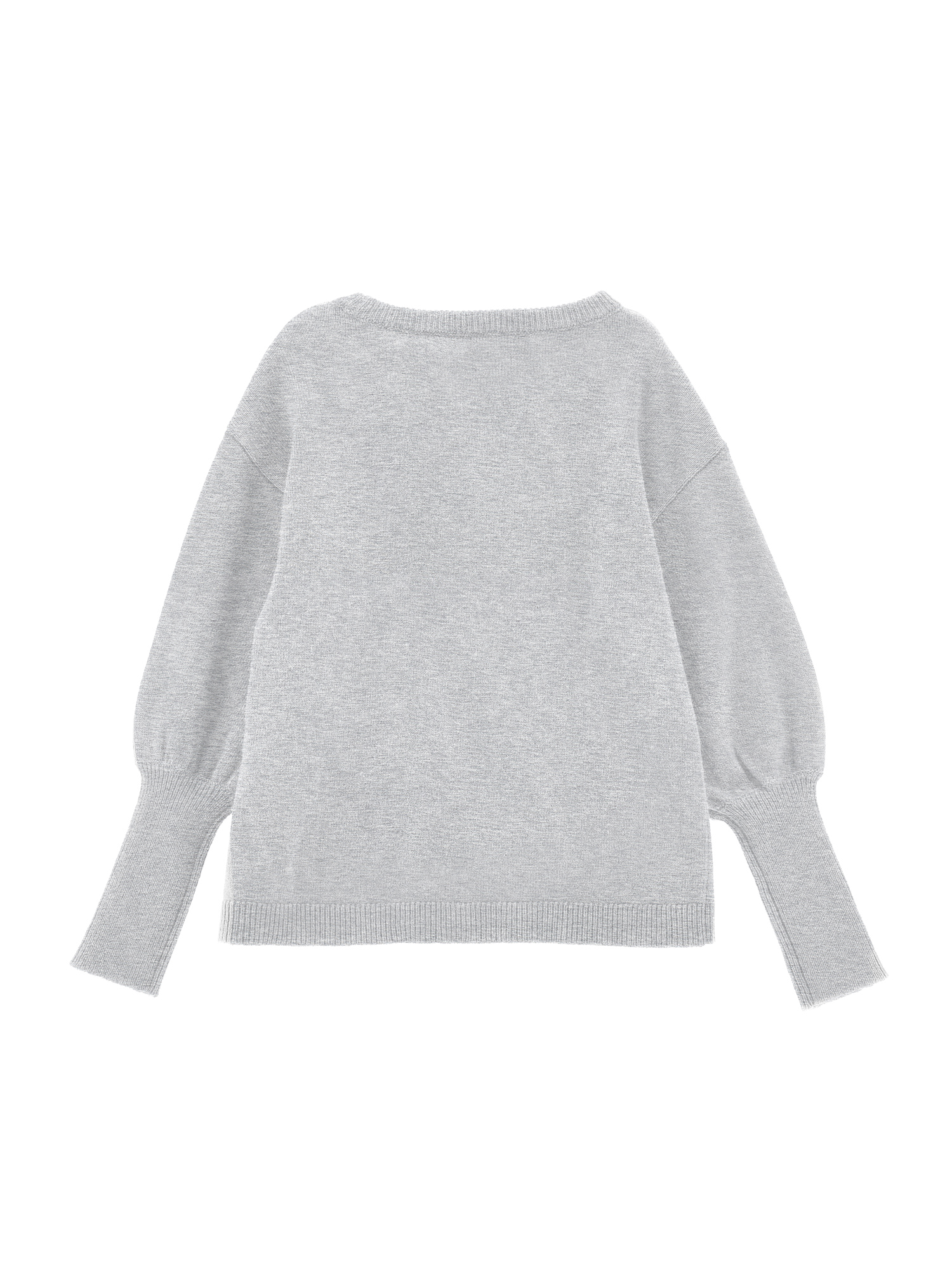 Monnalisa Soft Basic Sweater In Grey