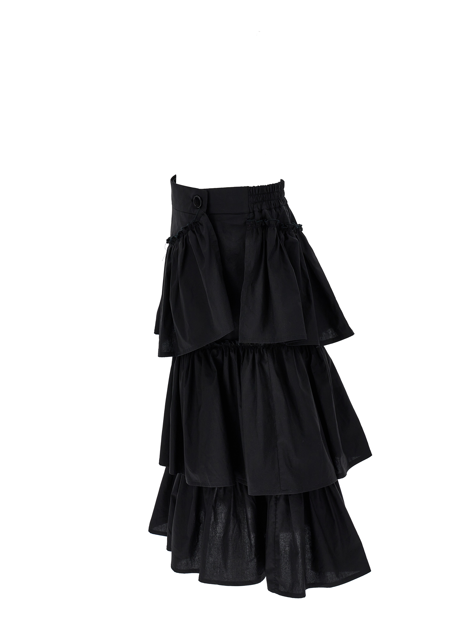 Shop Monnalisa Long Trim Skirt In Black