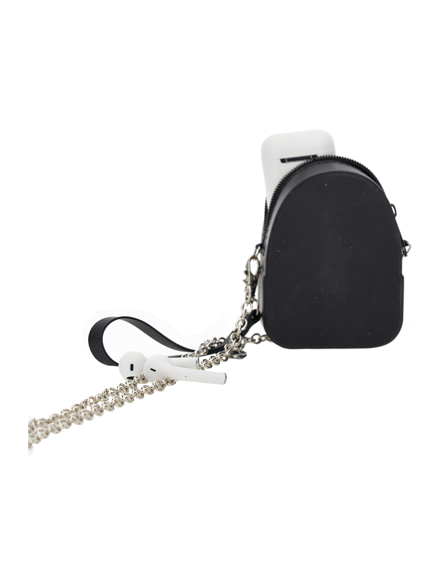 Shop Monnalisa Pvc Shoulder Bag With Headphones In Black