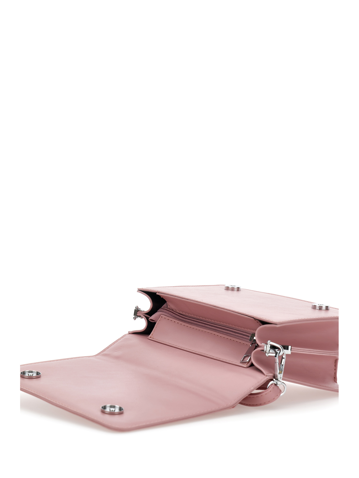Shop Monnalisa Coated Fabric Bag In Blush Pink