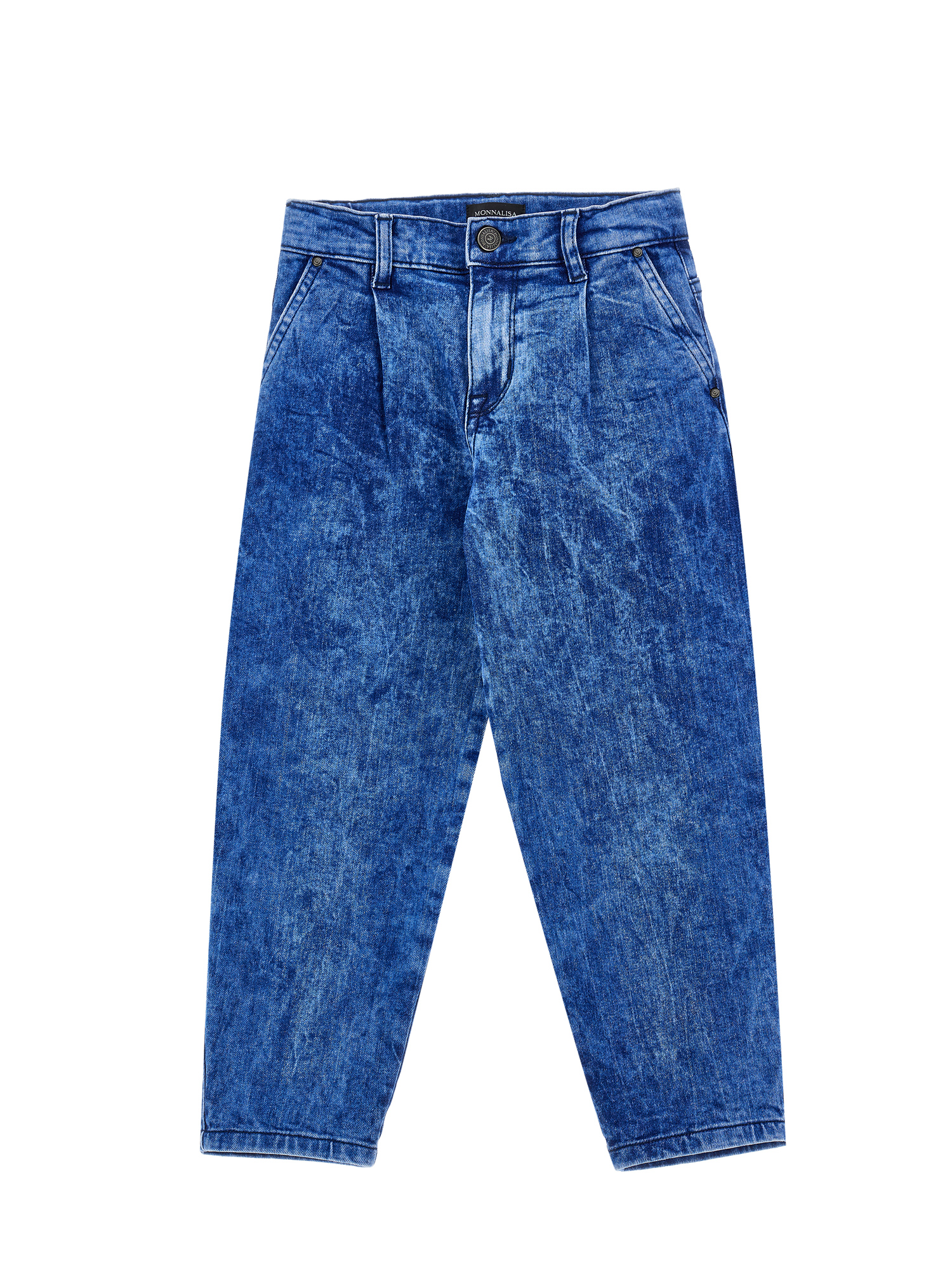 Monnalisa Kids'   Vintage Denim Trousers In Vintage Blue