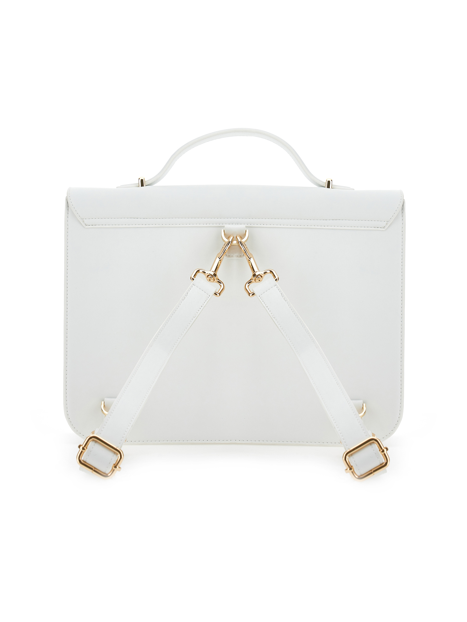 Monnalisa Regenerated Leather Satchel In White