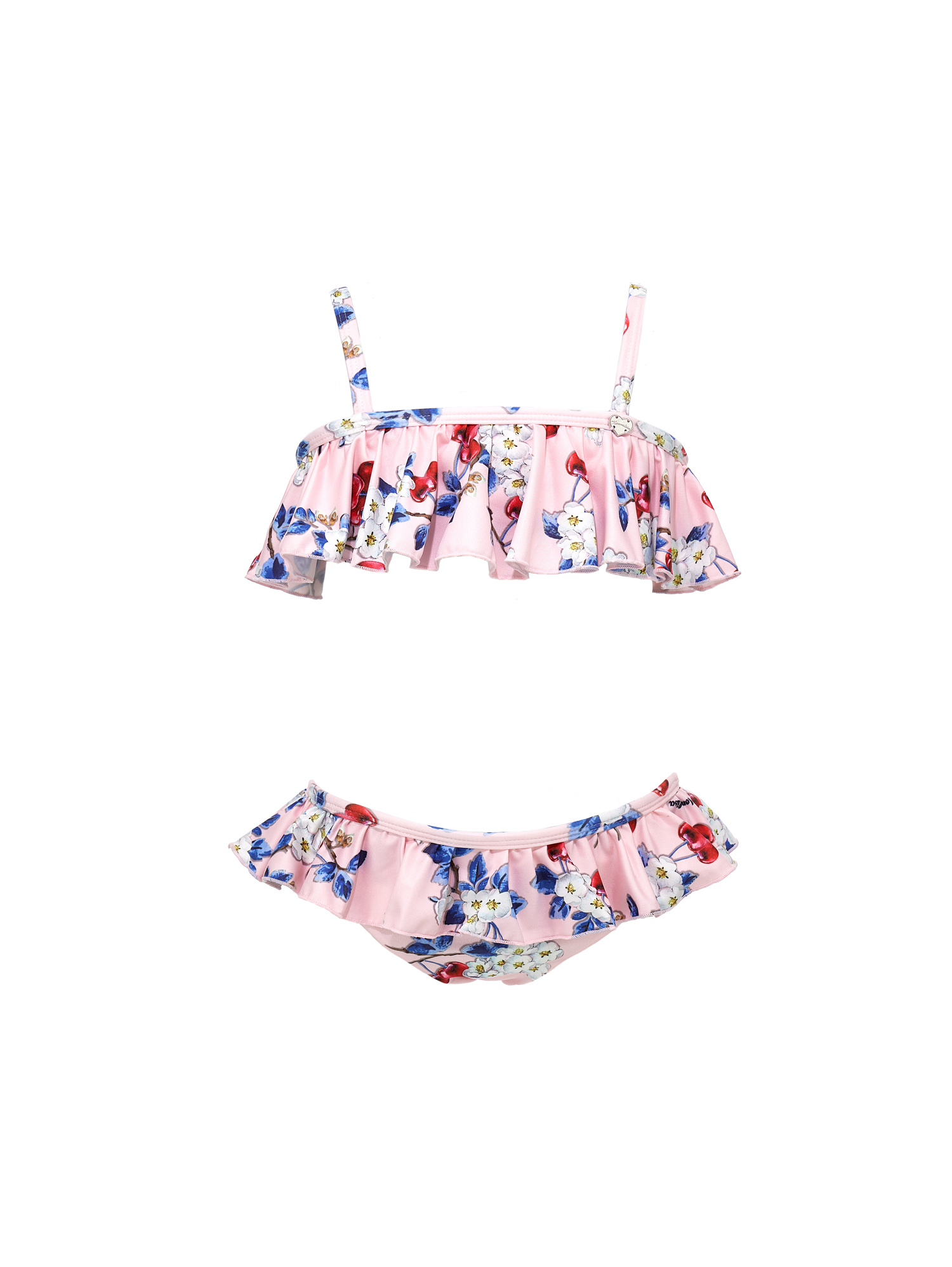 Monnalisa Kids'   Two-piece Swimsuit With Flounces In Multi