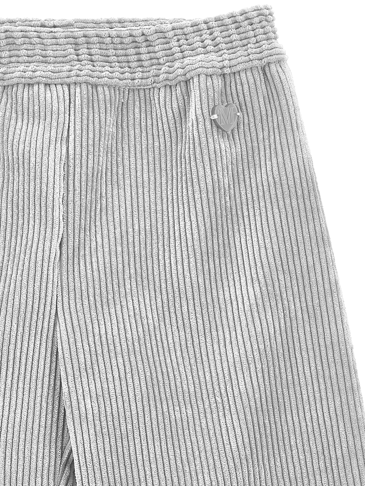 Monnalisa Corduroy Palazzo Trousers In Grey