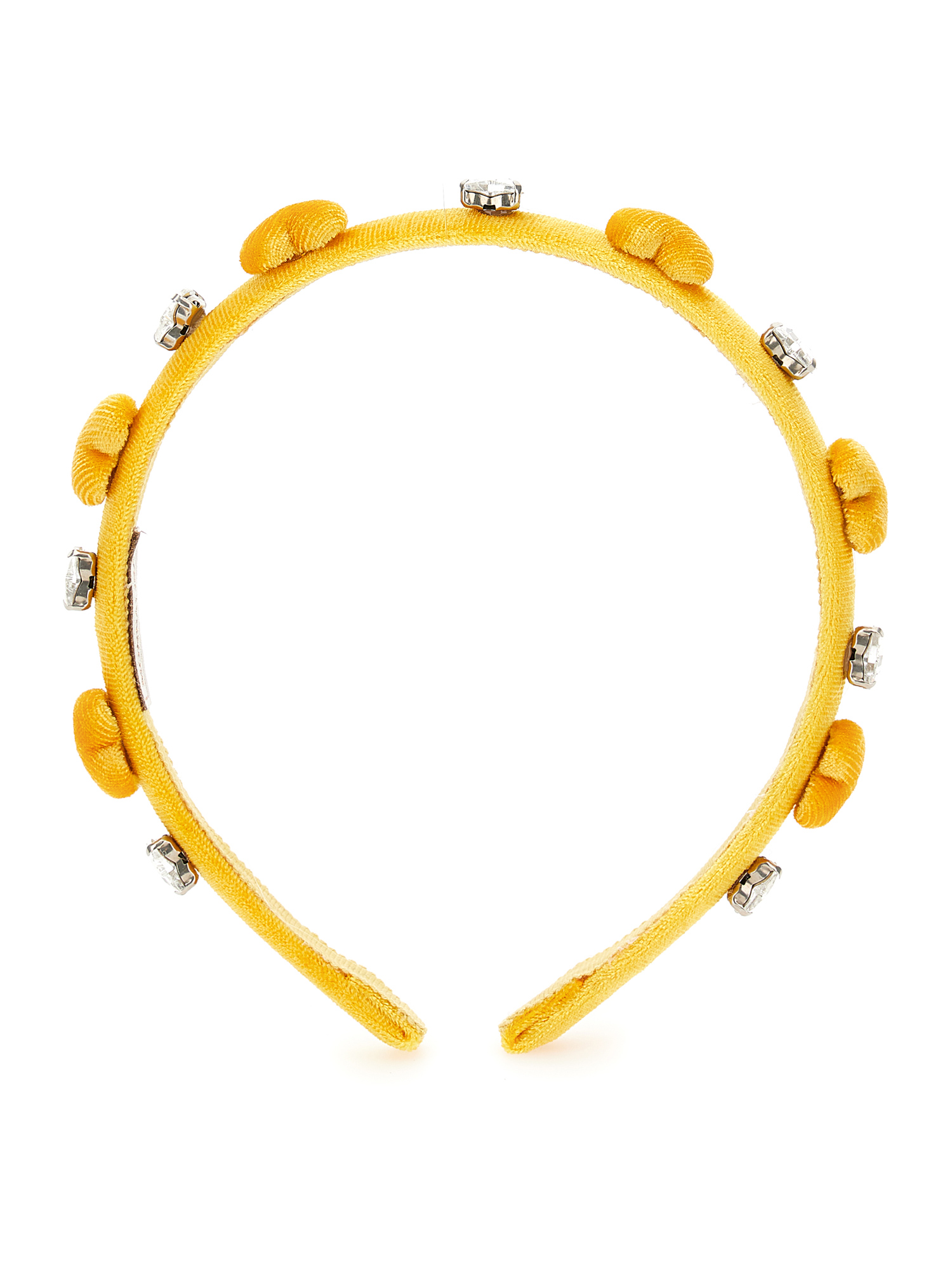 Monnalisa Velvet Hairband In Light Yellow