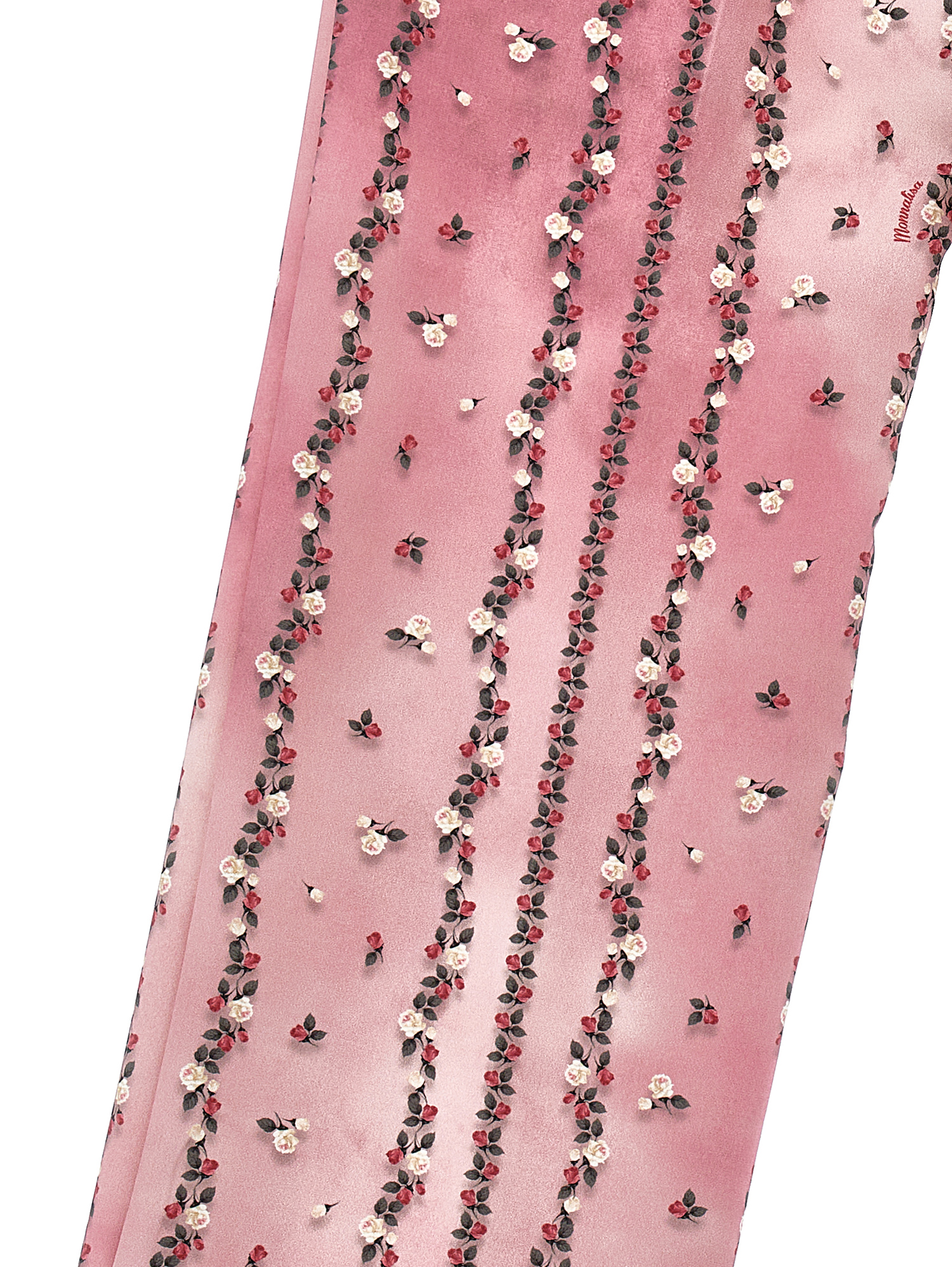 Monnalisa Floral Palazzo Trousers In Blush Pink