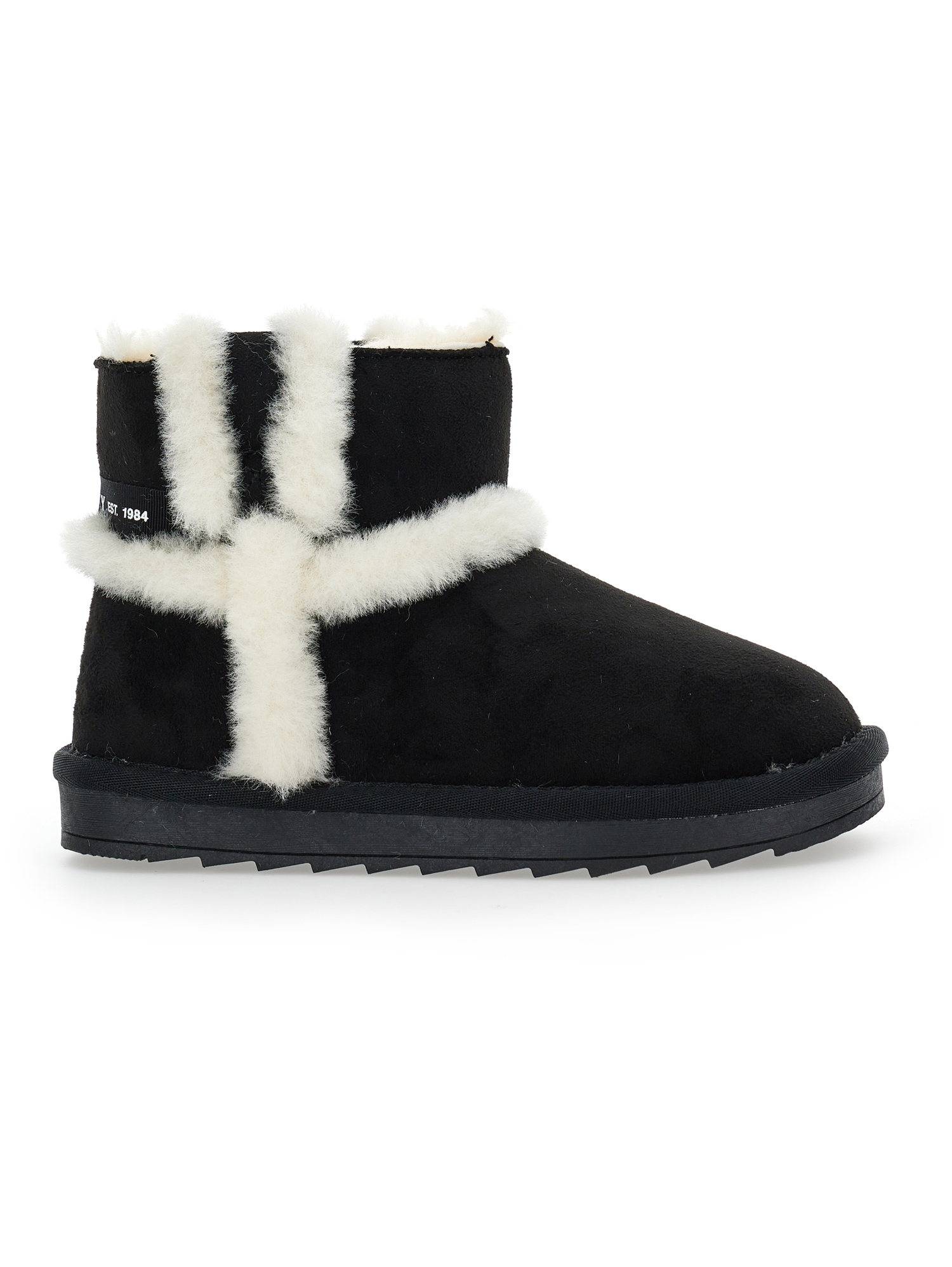Philosophy Di Lorenzo Serafini Philosophy Kids Ankle Boots With Fur Trim In Black