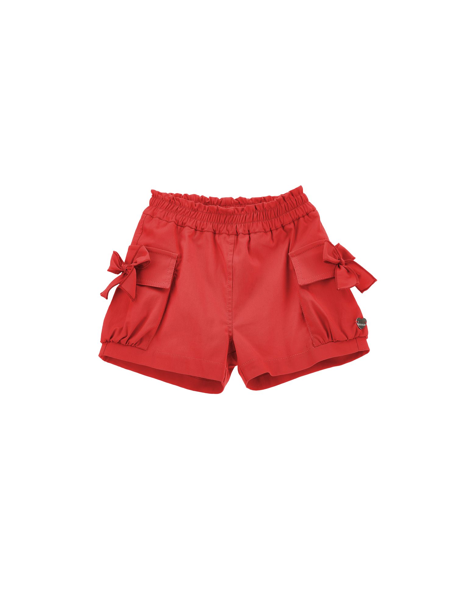 Monnalisa Batavia Fabric Shorts In Red