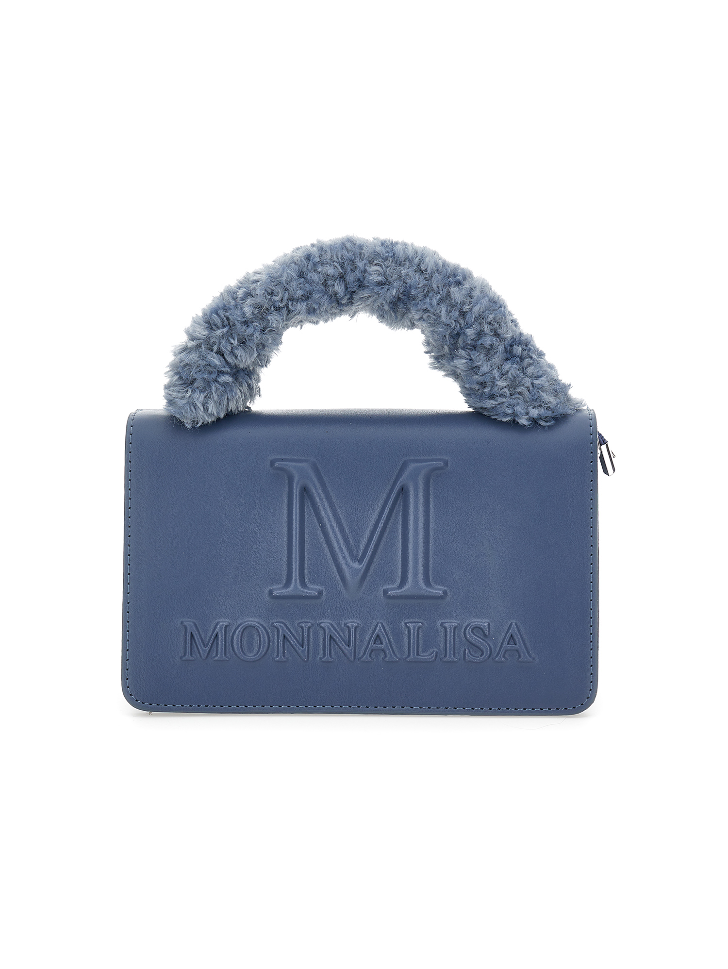 Monnalisa Kids'   Coated Fabric Bag In Navy Blue