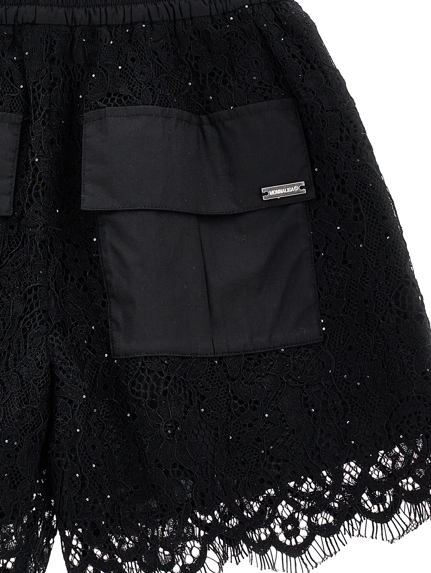 Monnalisa Lace Shorts In Black