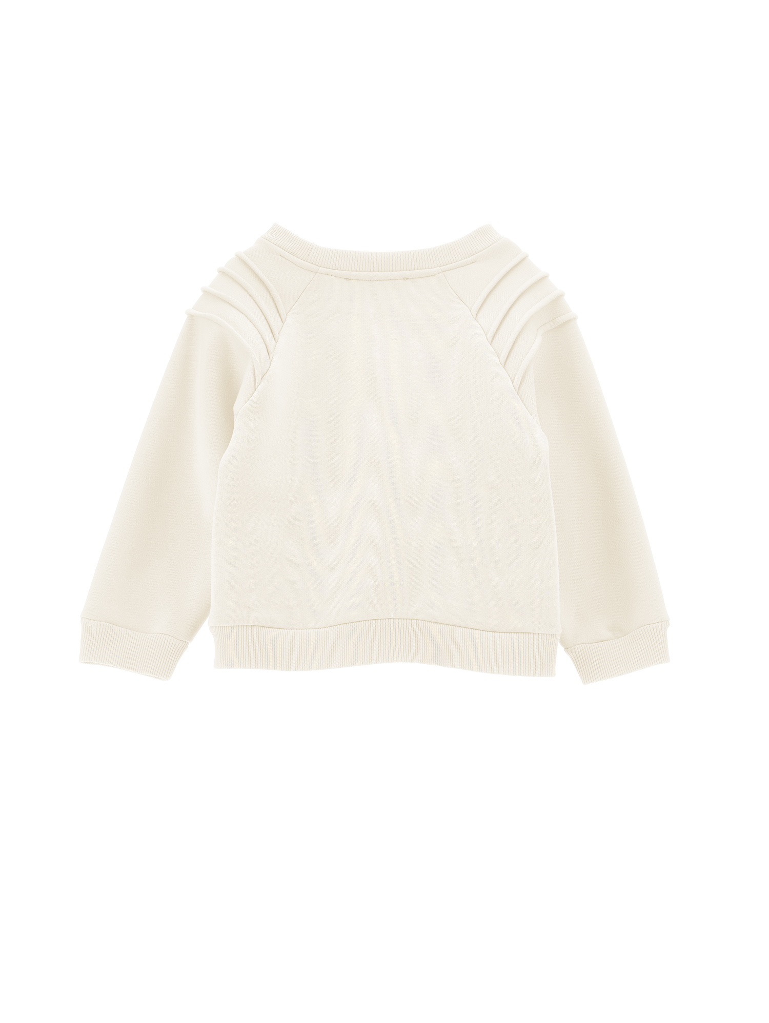 Monnalisa Sweatshirt With Maxi Flowers In Cream