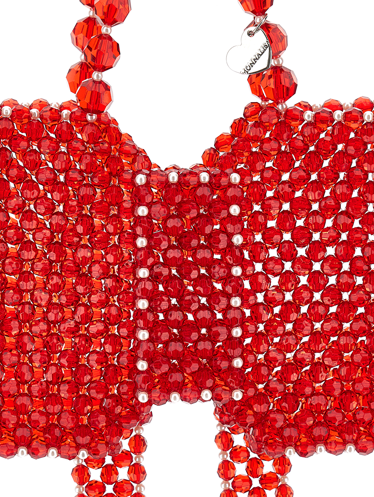 Monnalisa Candy Beaded Bag In Red