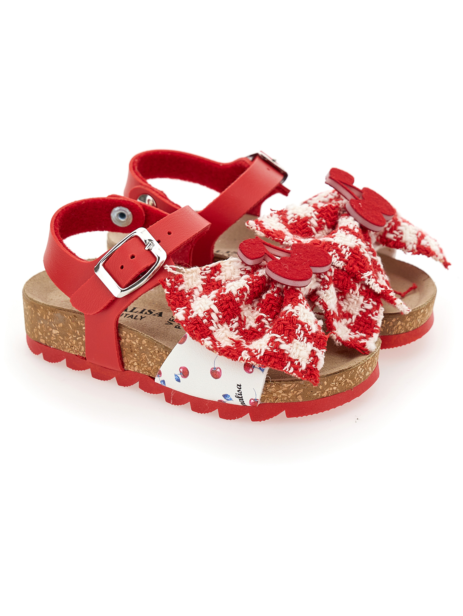 Sandali con fiocco e ciliegie bambina Monnalisa Italia