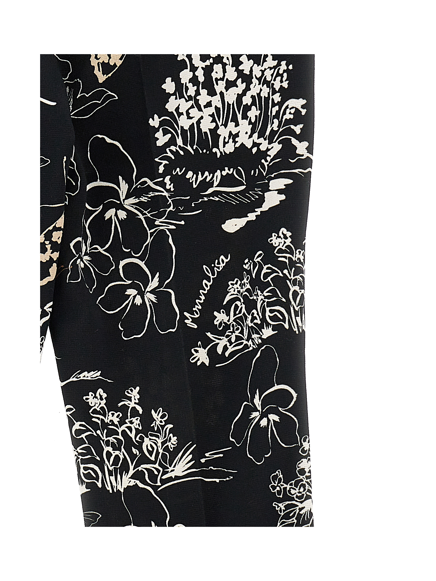 Monnalisa Comfortable Printed Trousers In Black