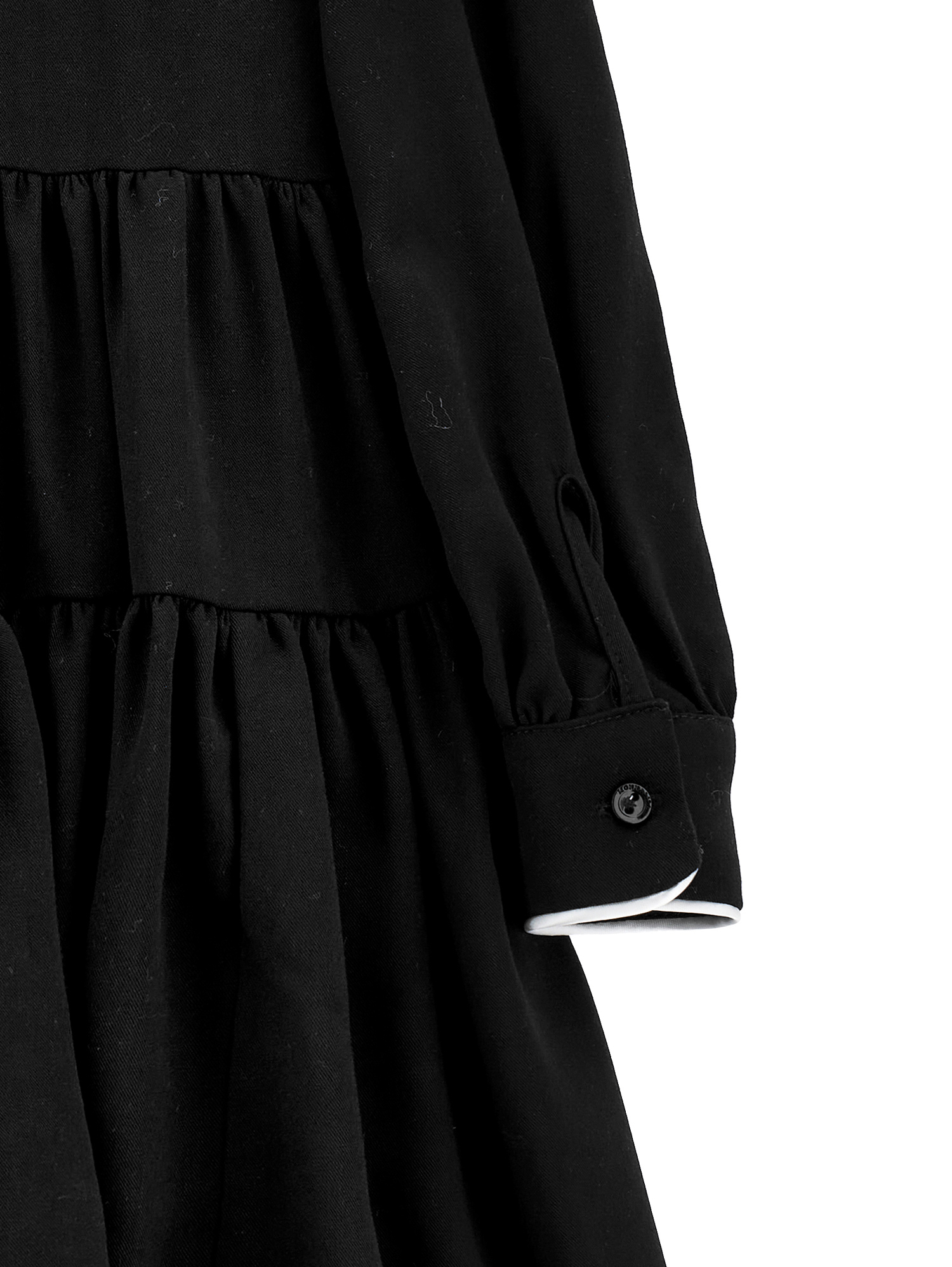 Monnalisa Bow-detailing Flared Dress In Black