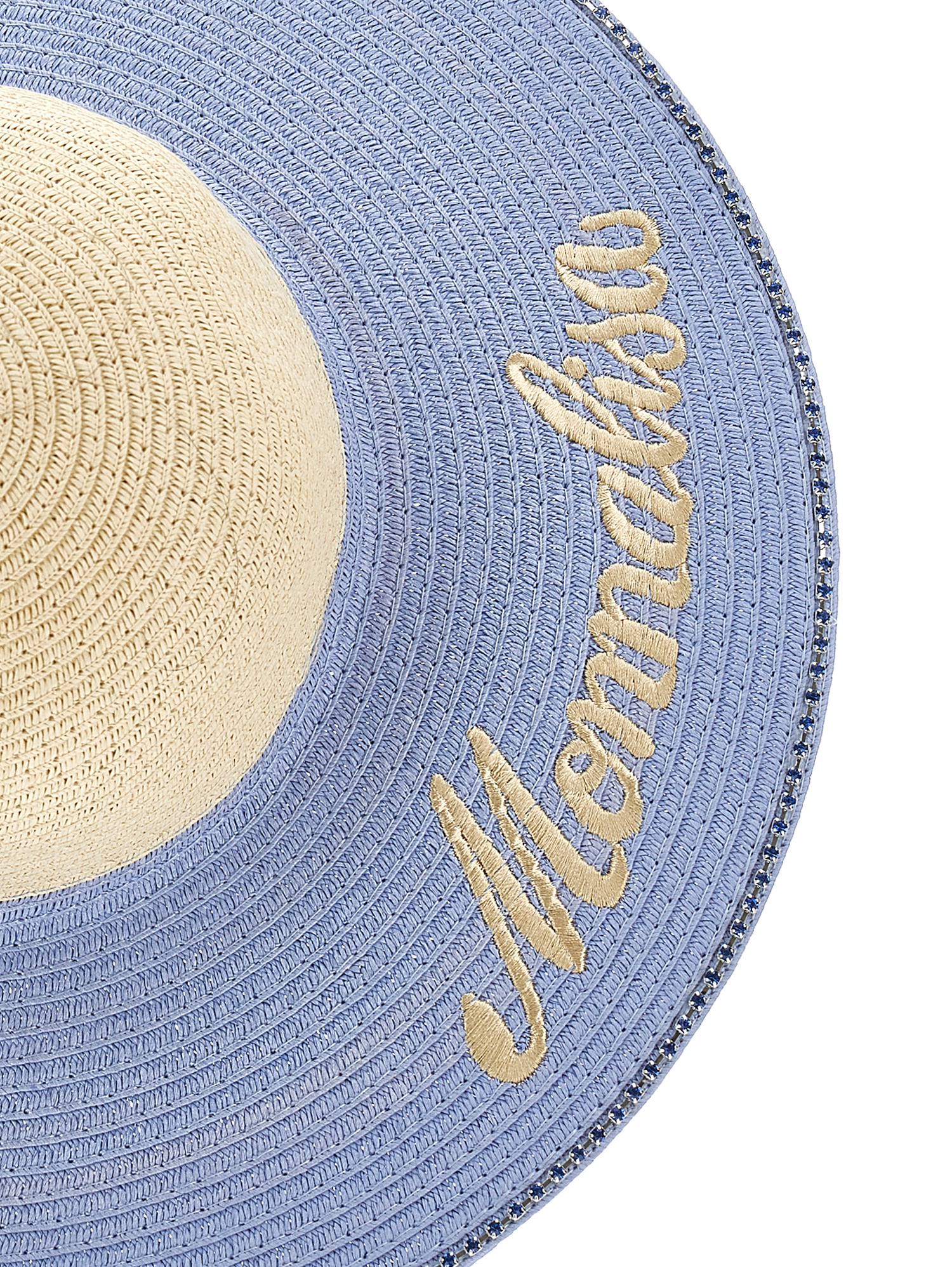 Monnalisa Hat With Chain In Light Blue