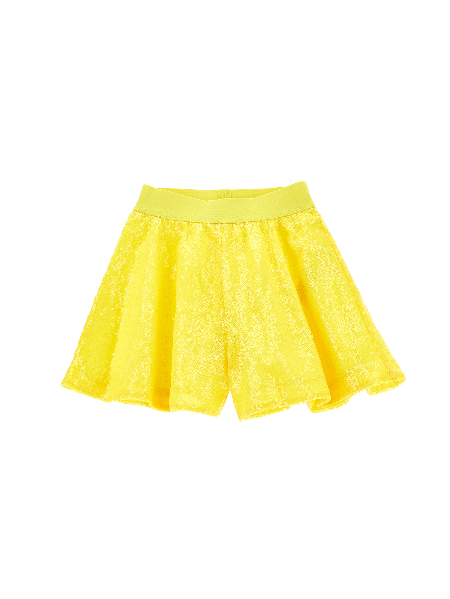 Monnalisa Kids'   Sequinned Godet-fit Shorts In Ochre
