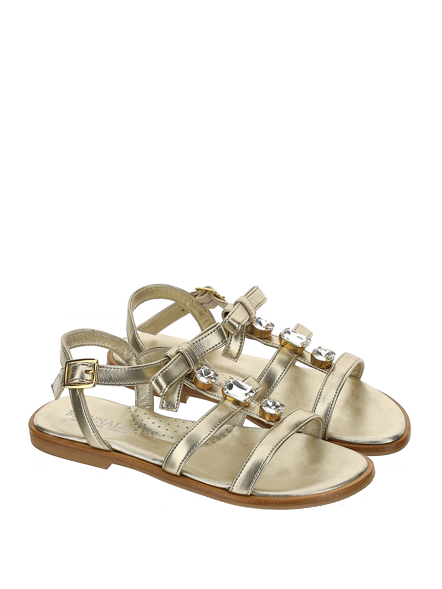 MONNALISA MONNALISA  JEWEL SANDALS WITH MAXI RHINESTONES 