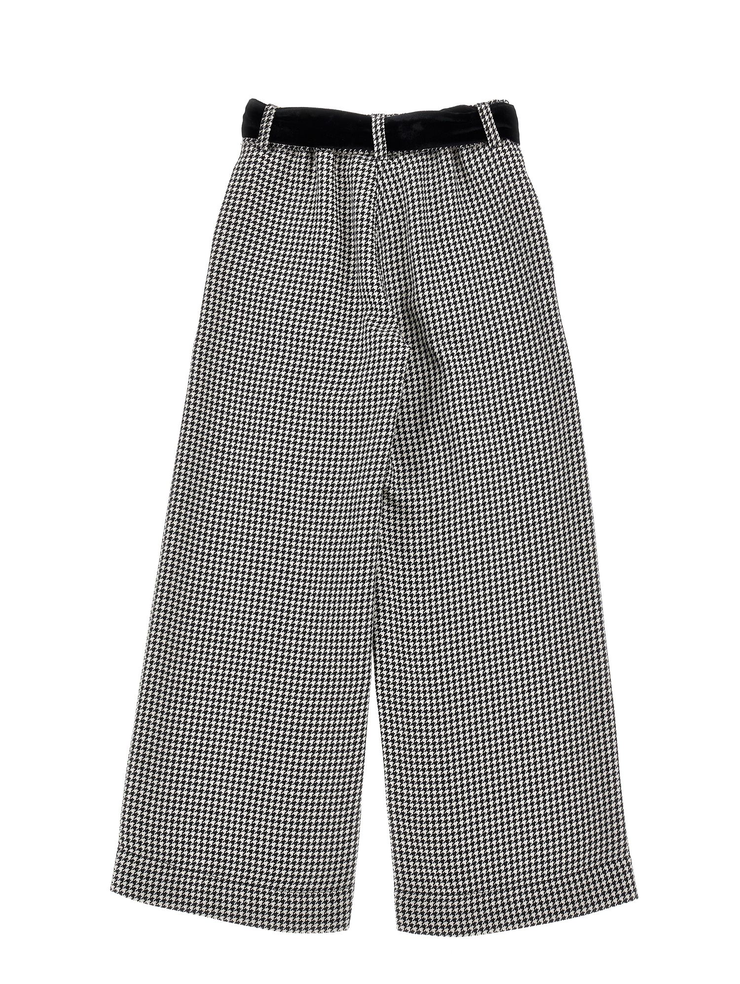 Monnalisa Houndstooth Wide-leg Trousers