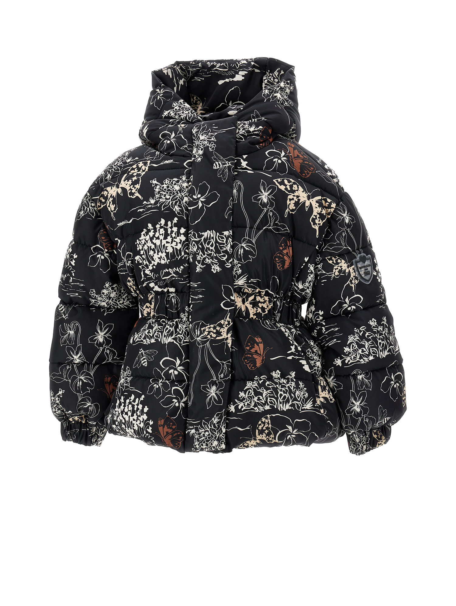 Monnalisa Printed Jacket With Recycled Comfortemp® Padding In Blue