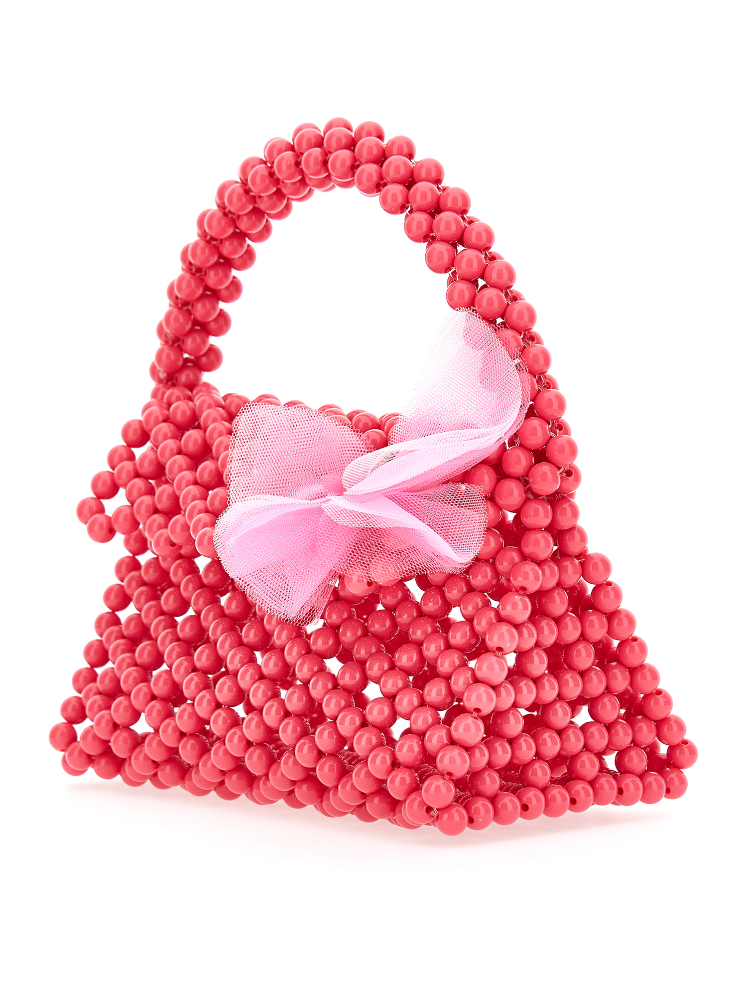 Shop Monnalisa Bon Bon Pearl Bag In Sachet Pink