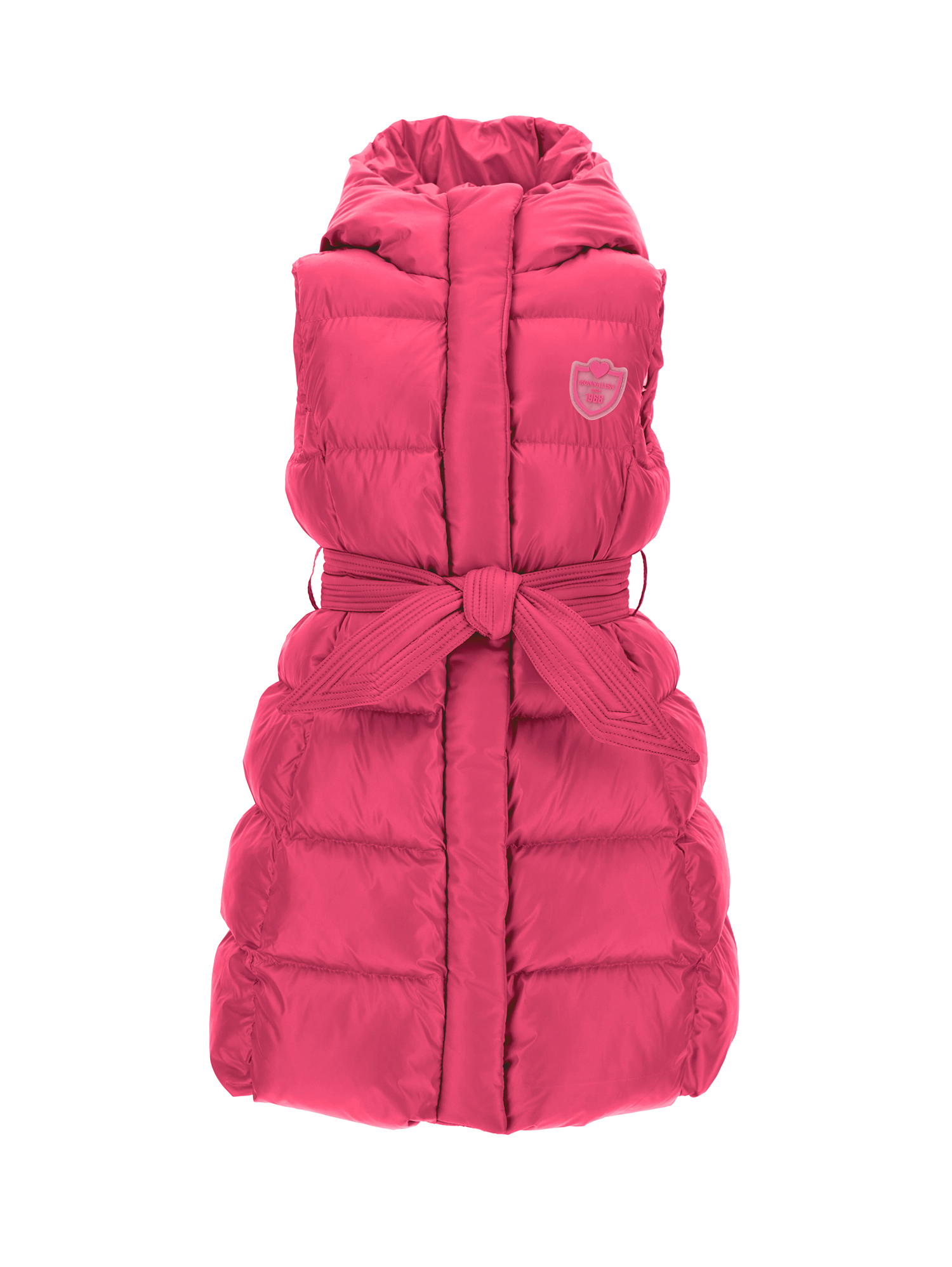 Monnalisa Kids'   Technical Fabric Padded Gilet In Fuchsia