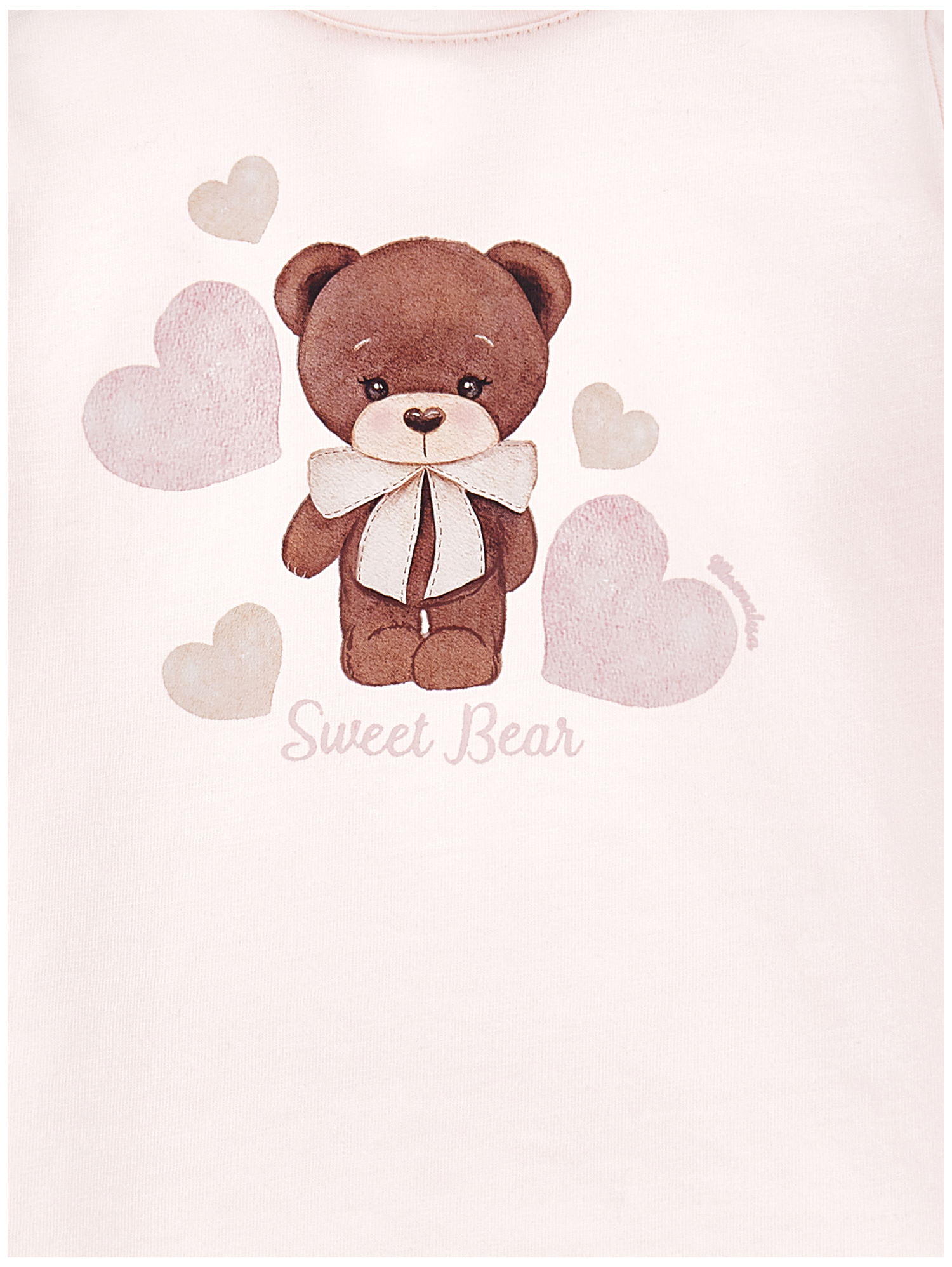 Shop Monnalisa Teddy Bear Print Jersey T-shirt In Light Pink