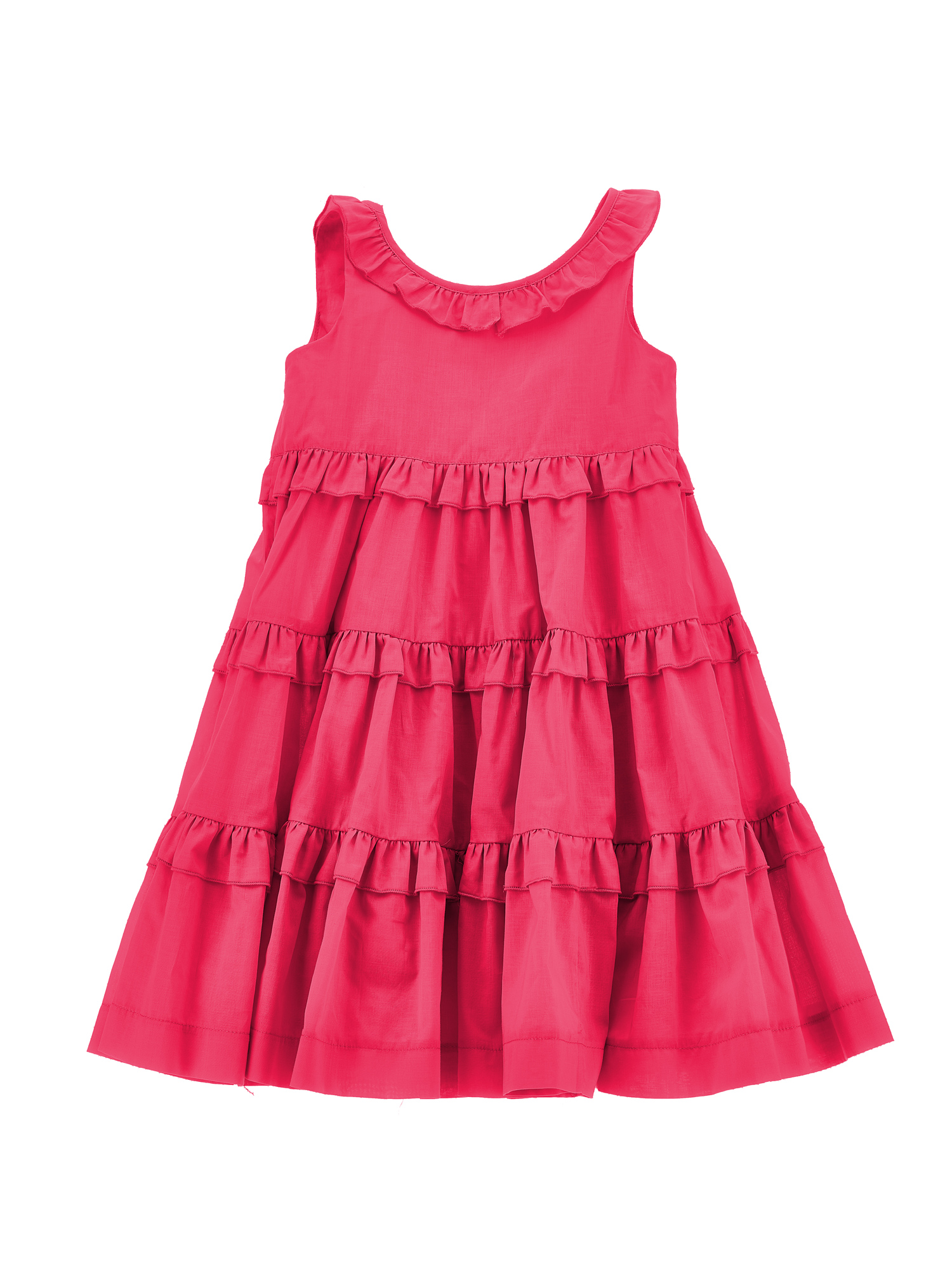 Monnalisa Flared Muslin Dress In Fuchsia
