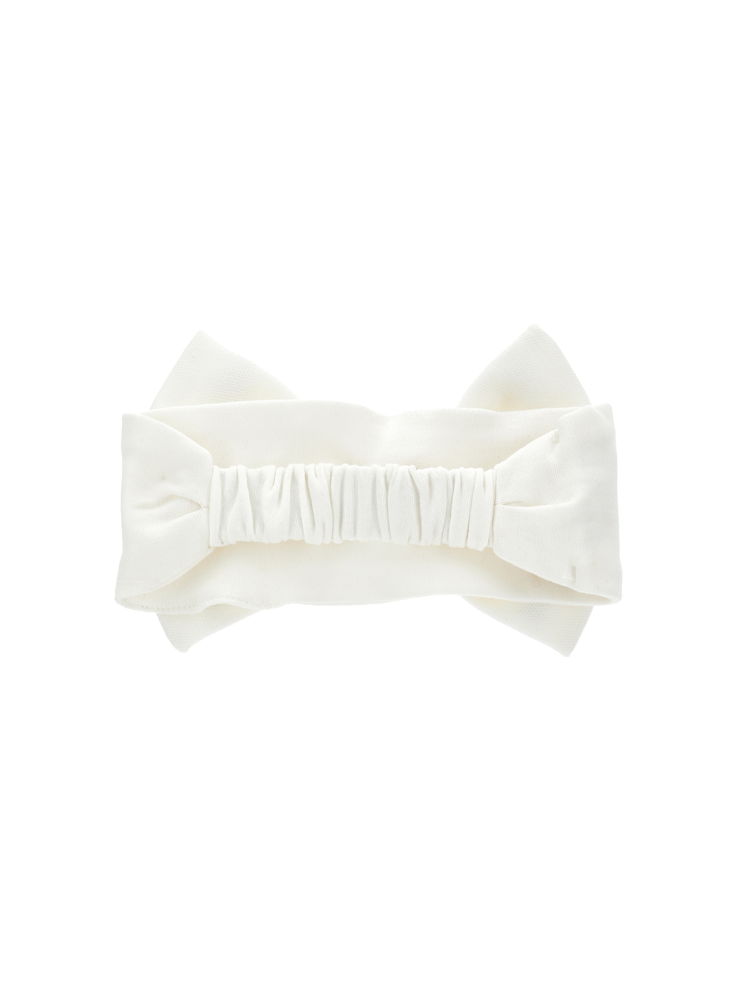 Monnalisa Headband With Bow And Roses In White