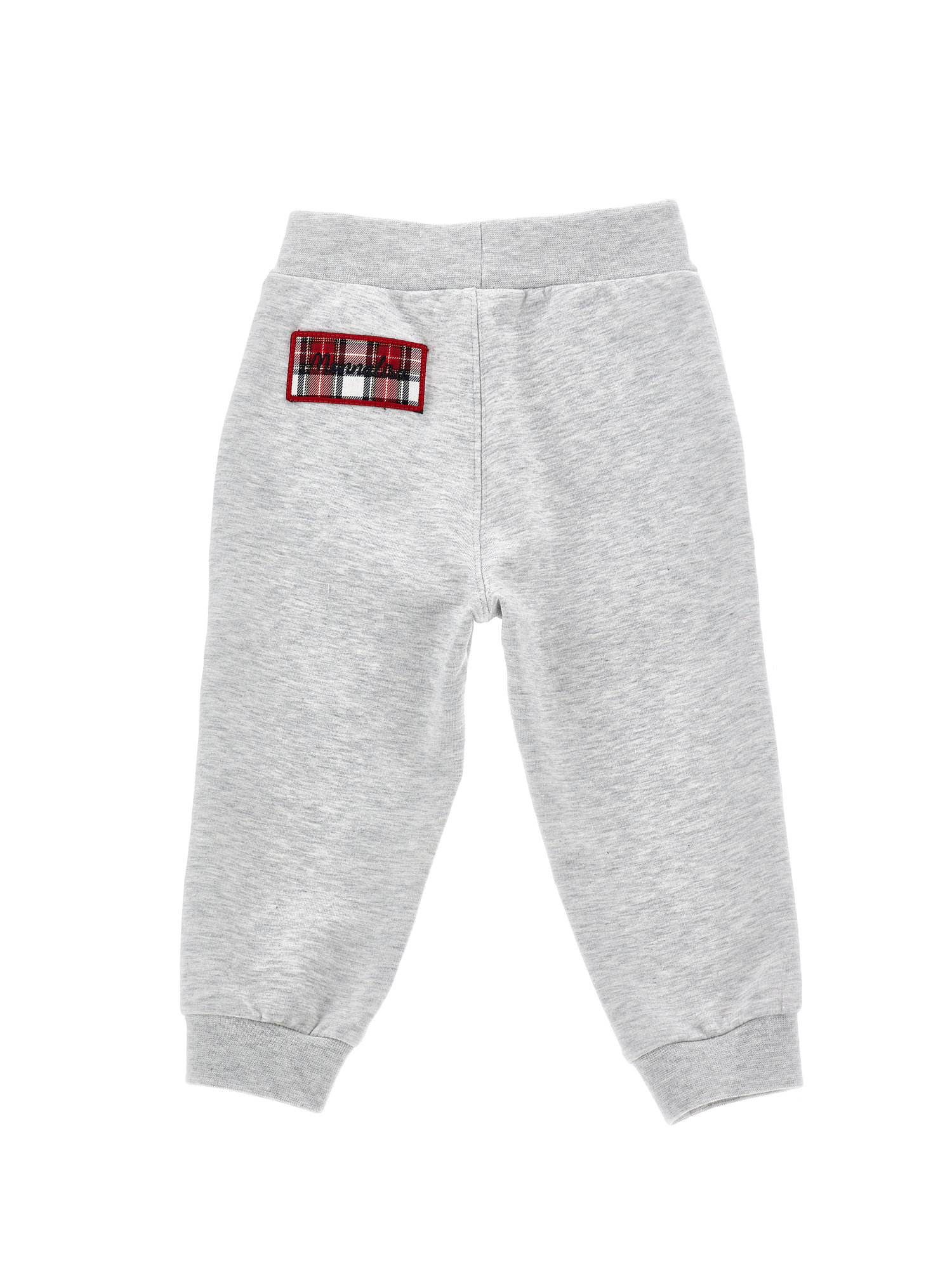 Monnalisa Heart Fleece Joggers In Pearl Grey