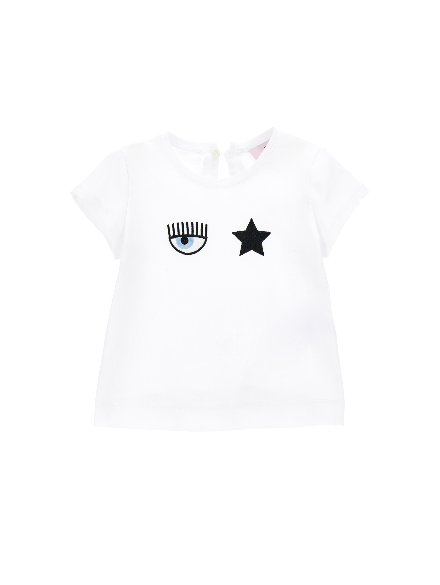 Chiara Ferragni Kids'   Eyestar Jersey T-shirt In White