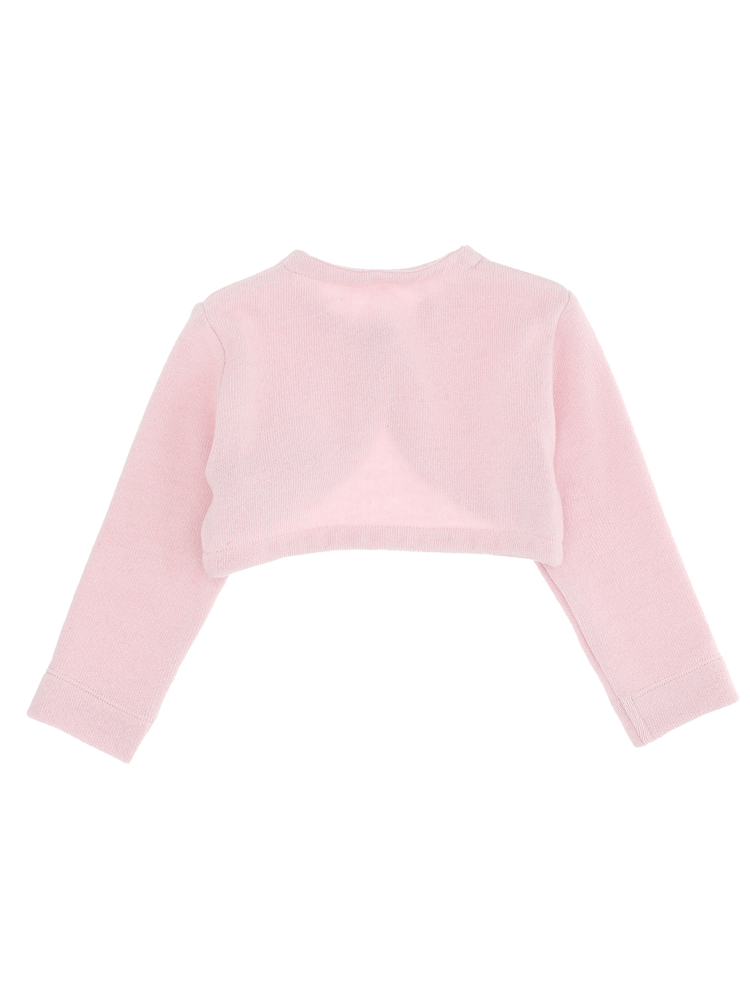 Monnalisa Merino Wool Cardigan In Light Pink
