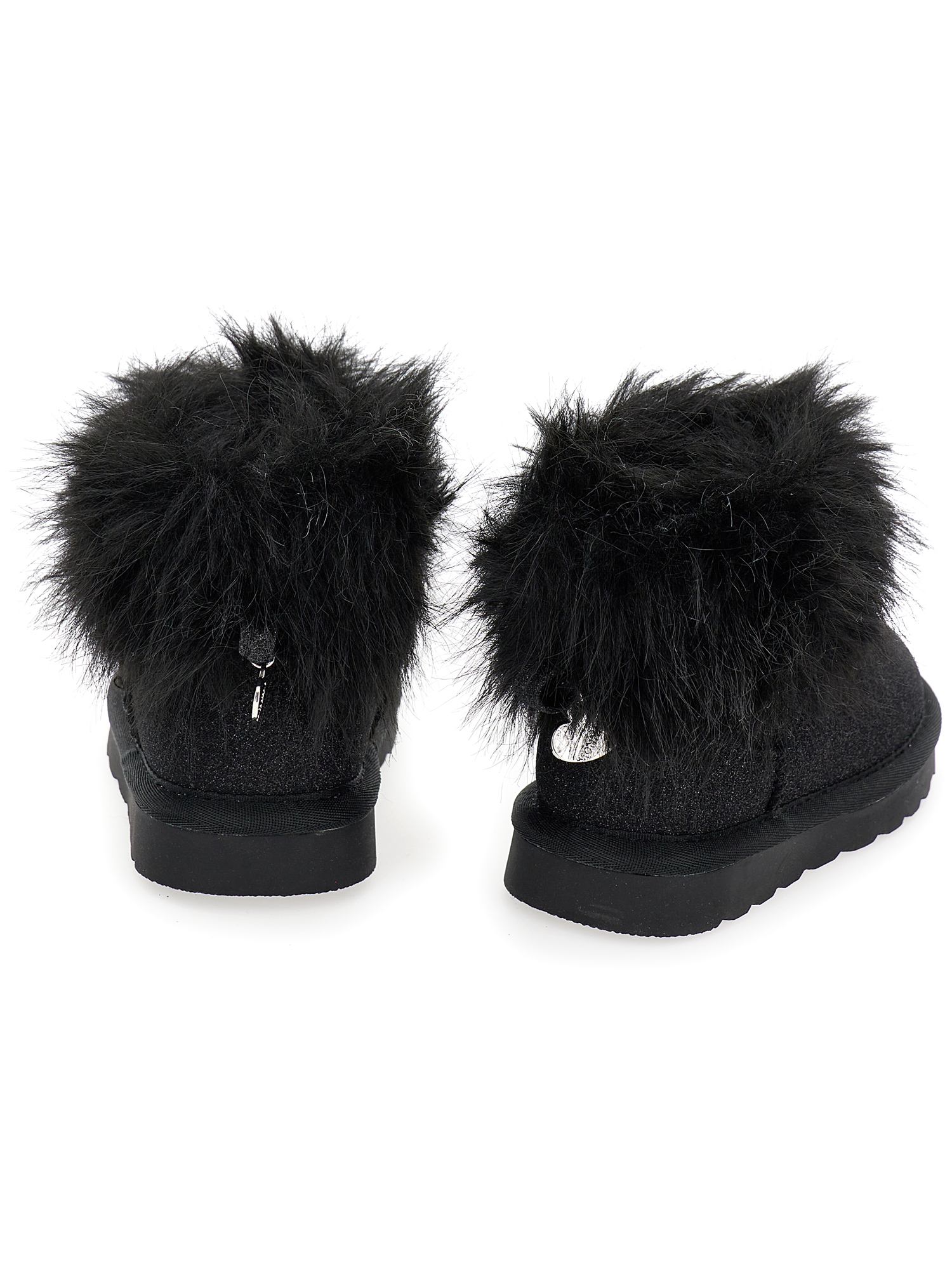 MONNALISA MONNALISA PLUSH GLITTER ANKLE BOOTS