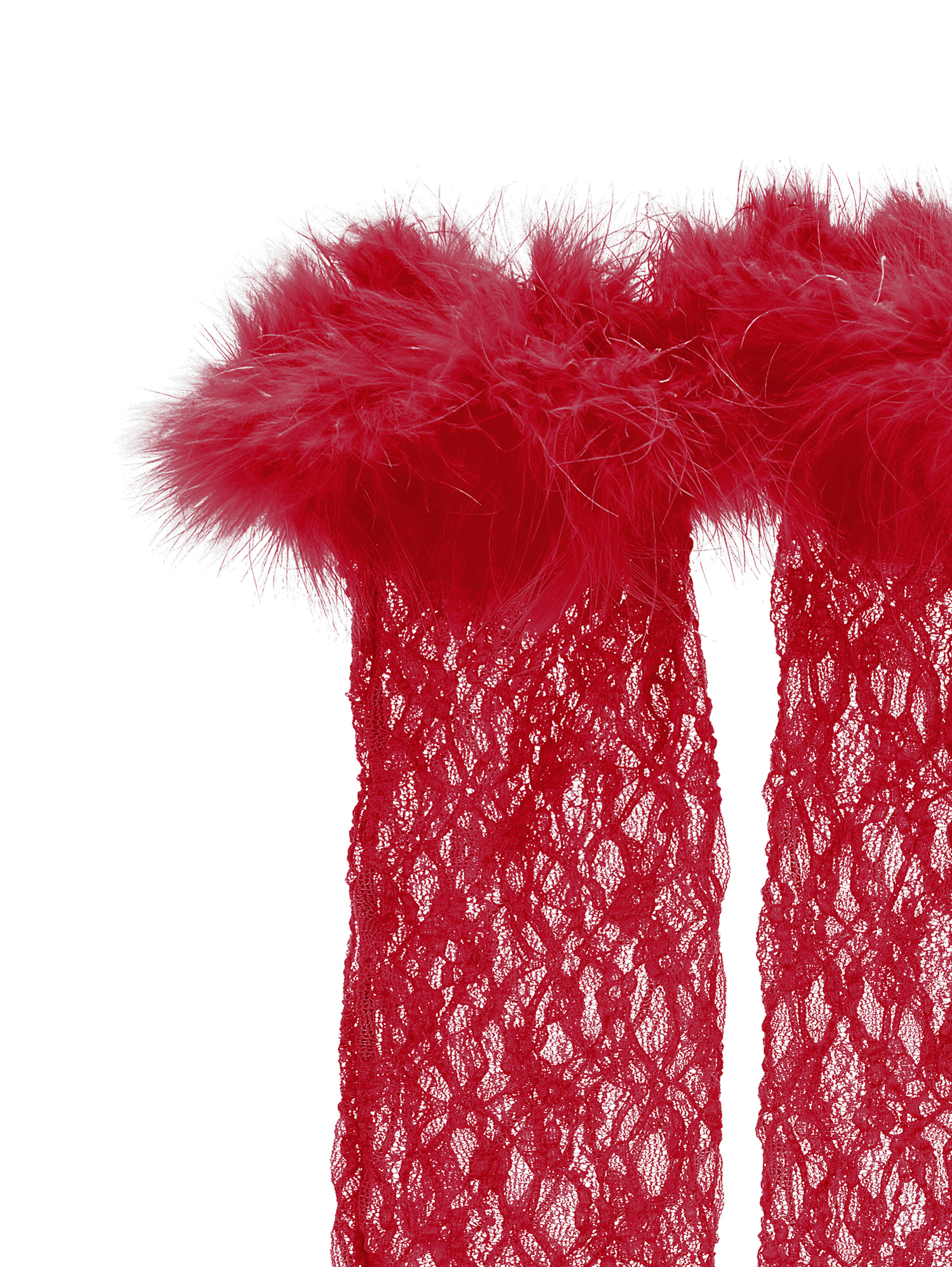 Monnalisa Feather Micromesh Socks In Ruby Red