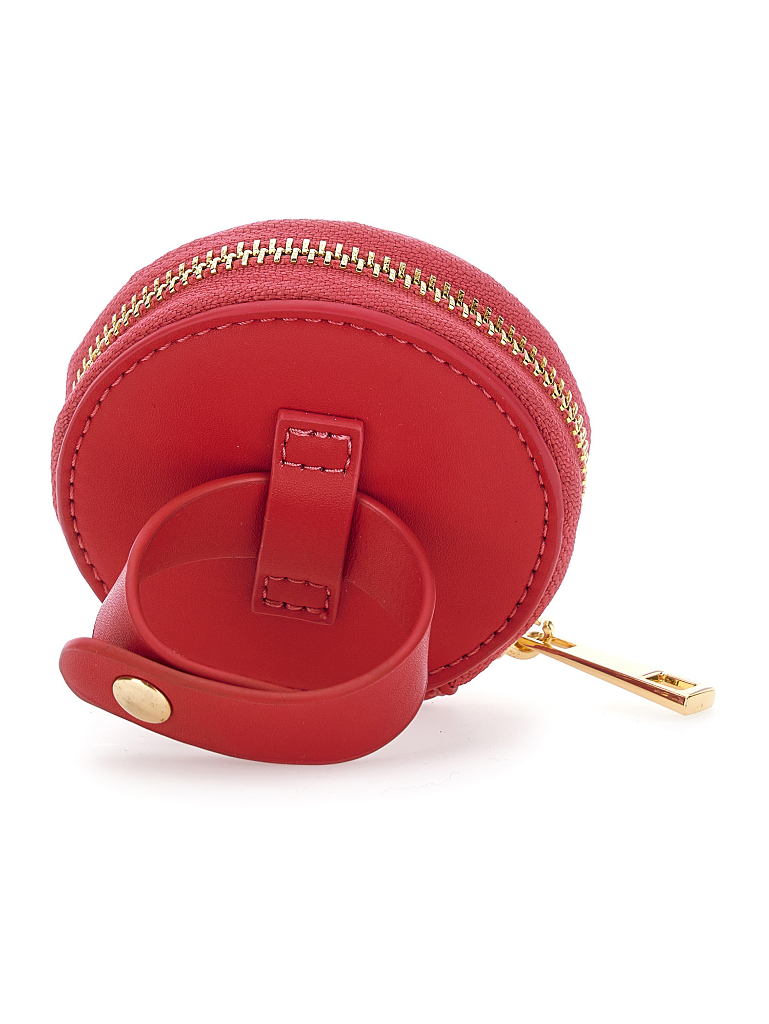 Monnalisa Regenerated Leather Bracelet Purse In Ruby Red