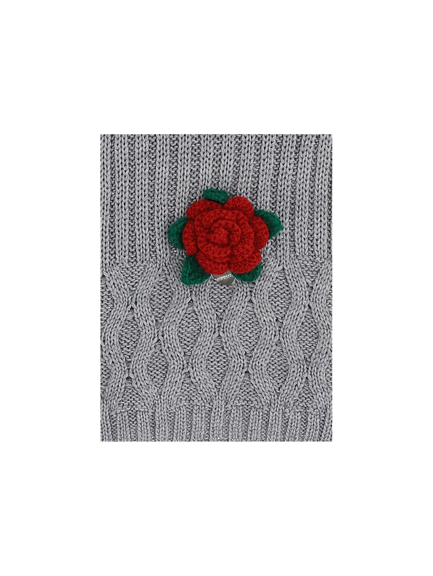 Sciarpa lana con rose Monnalisa Bambina Accessori Sciarpe 